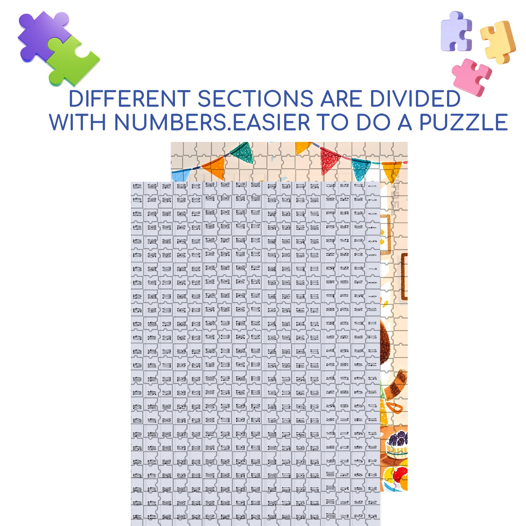 Happy Birthday To You 500pcs/1000pcs Jigsaw Puzzle, Scratch-Resistant, Interactive Family Game & Brain-Boosting DIY Decor, Perfect for Halloween, Christmas & New Year Gifts, Family Puzzle Game