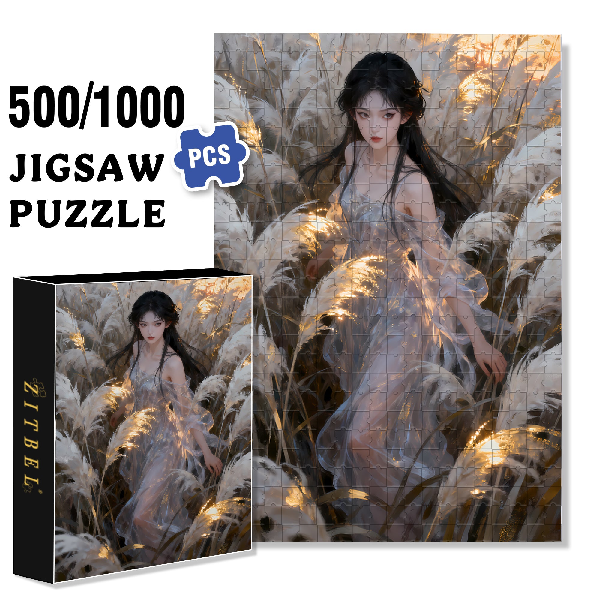In The Reeds 500pcs/1000pcs Jigsaw Puzzle, Scratch-Resistant, Interactive Family Game & Brain-Boosting DIY Decor, Perfect for Halloween, Christmas & New Year Gifts, Family Puzzle Game