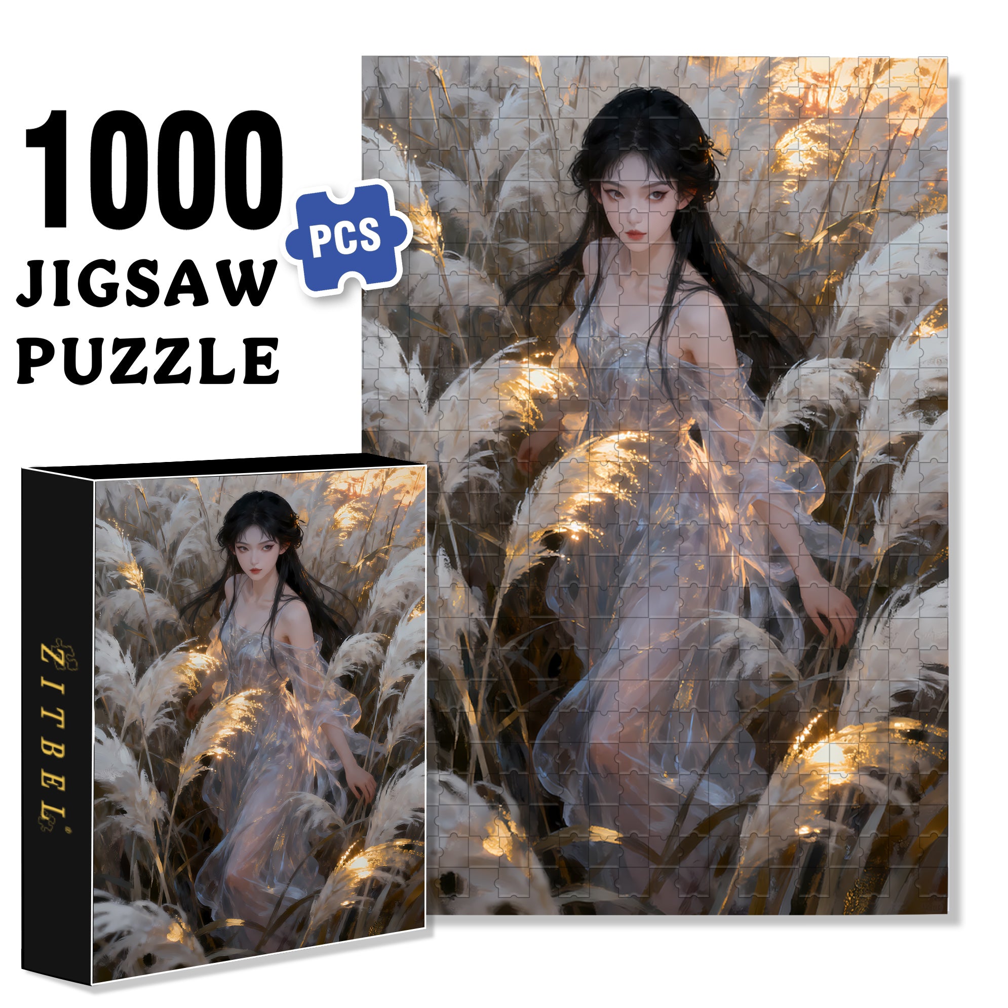 In The Reeds 500pcs/1000pcs Jigsaw Puzzle, Scratch-Resistant, Interactive Family Game & Brain-Boosting DIY Decor, Perfect for Halloween, Christmas & New Year Gifts, Family Puzzle Game