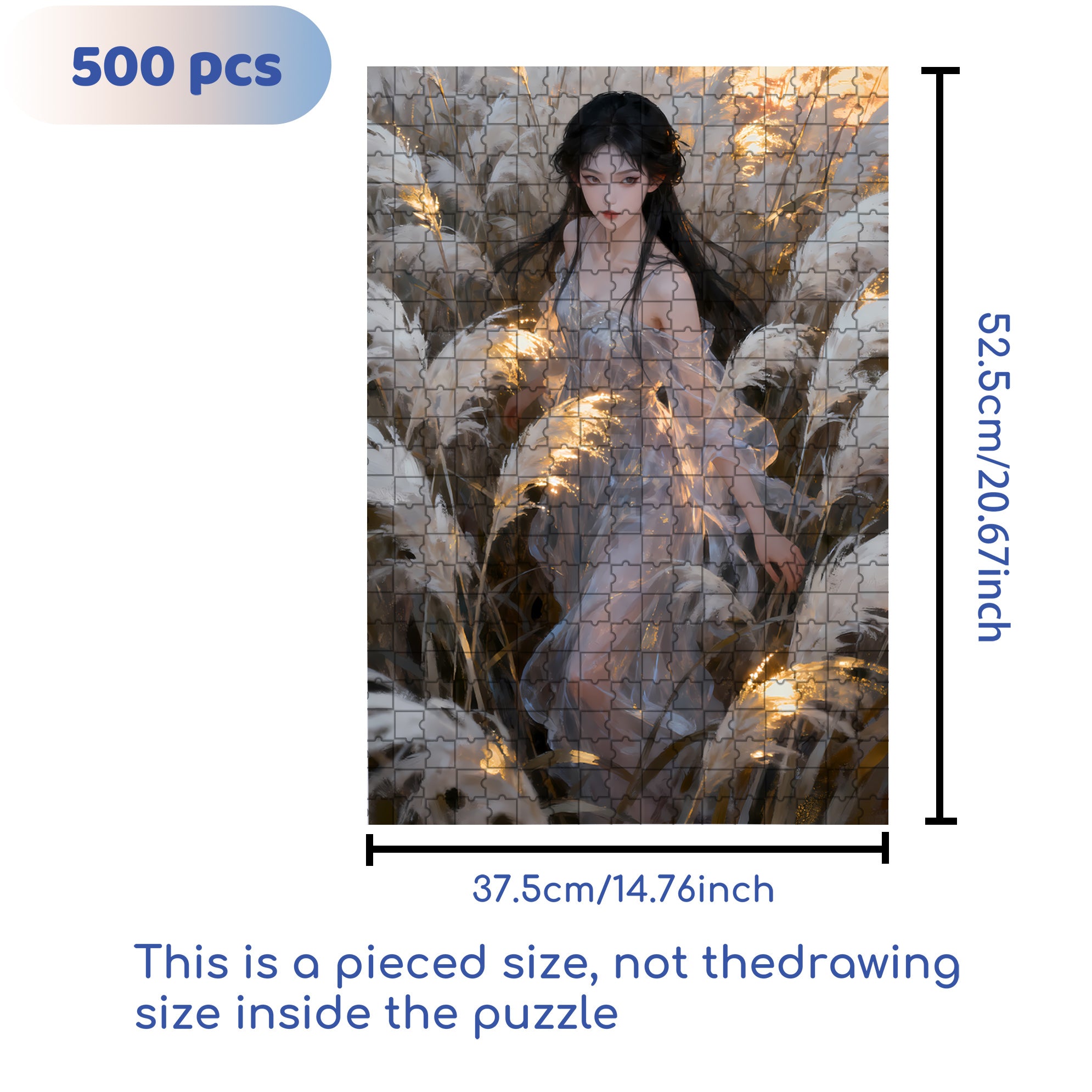 In The Reeds 500pcs/1000pcs Jigsaw Puzzle, Scratch-Resistant, Interactive Family Game & Brain-Boosting DIY Decor, Perfect for Halloween, Christmas & New Year Gifts, Family Puzzle Game