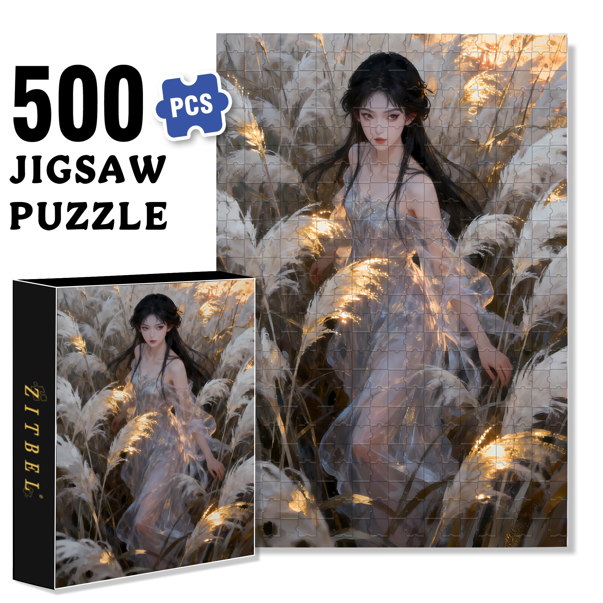 In The Reeds 500pcs/1000pcs Jigsaw Puzzle, Scratch-Resistant, Interactive Family Game & Brain-Boosting DIY Decor, Perfect for Halloween, Christmas & New Year Gifts, Family Puzzle Game