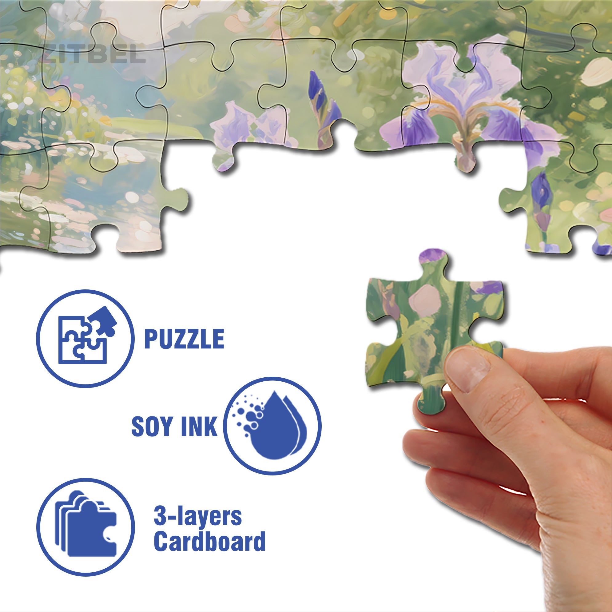 Iris Summer 500pcs/1000pcs Jigsaw Puzzle, Scratch-Resistant, Interactive Family Game & Brain-Boosting DIY Decor, Perfect for Halloween, Christmas & New Year Gifts, Family Puzzle Game