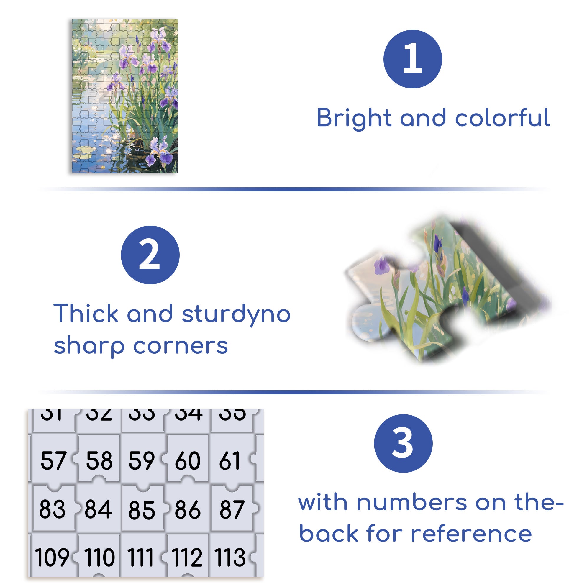Iris Summer 500pcs/1000pcs Jigsaw Puzzle, Scratch-Resistant, Interactive Family Game & Brain-Boosting DIY Decor, Perfect for Halloween, Christmas & New Year Gifts, Family Puzzle Game