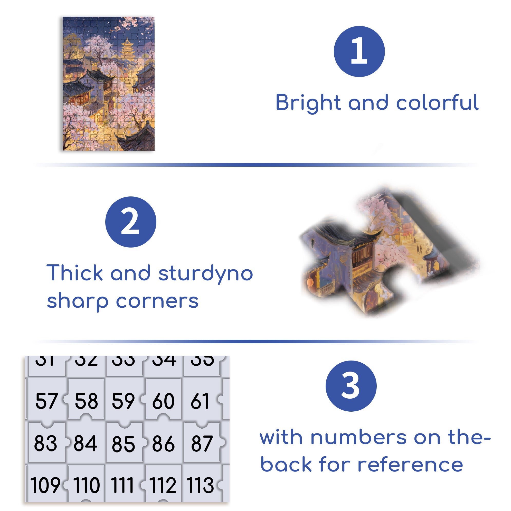 Kyoto 500pcs/1000pcs Jigsaw Puzzle, Scratch-Resistant, Interactive Family Game & Brain-Boosting DIY Decor, Perfect for Halloween, Christmas & New Year Gifts, Family Puzzle Game
