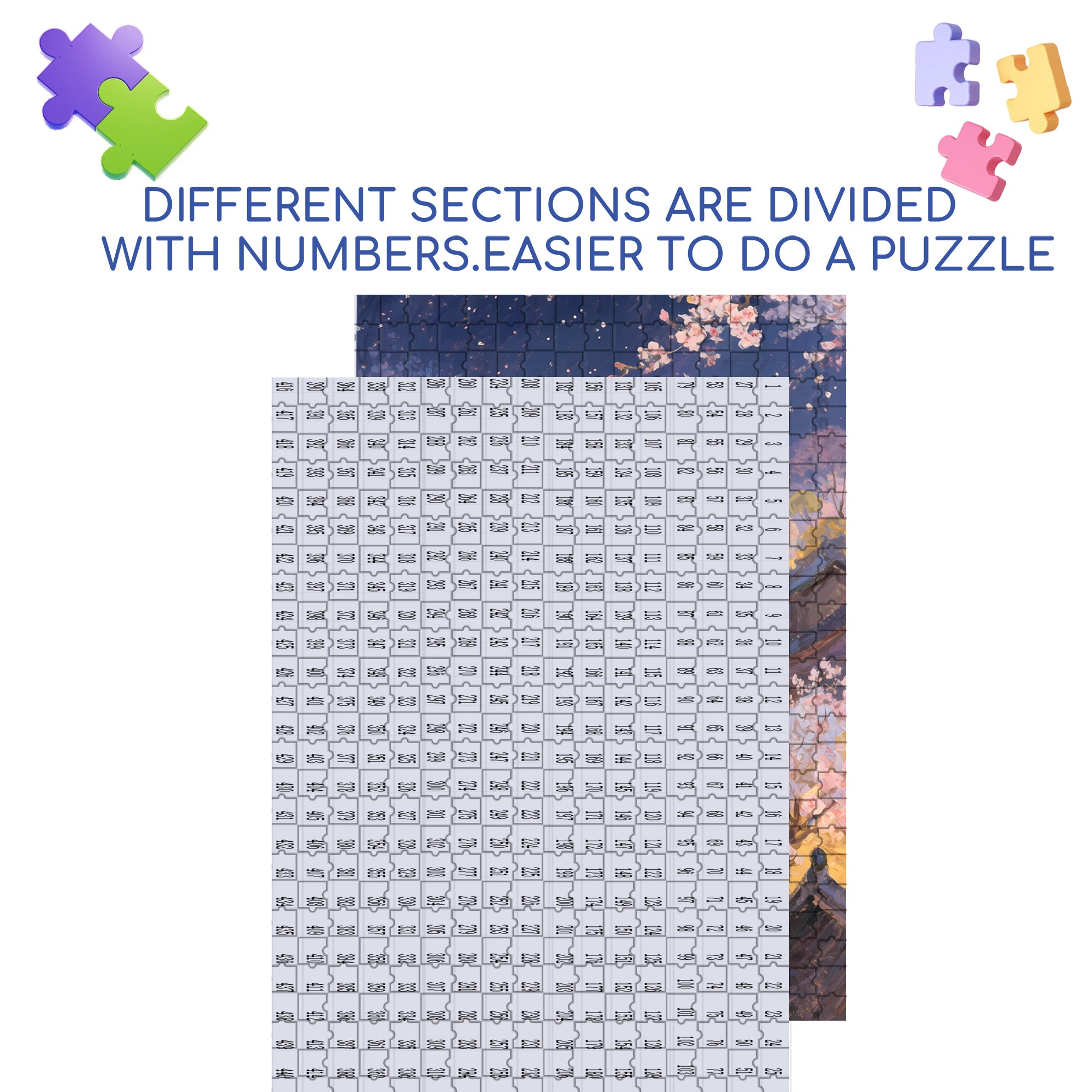 Kyoto 500pcs/1000pcs Jigsaw Puzzle, Scratch-Resistant, Interactive Family Game & Brain-Boosting DIY Decor, Perfect for Halloween, Christmas & New Year Gifts, Family Puzzle Game