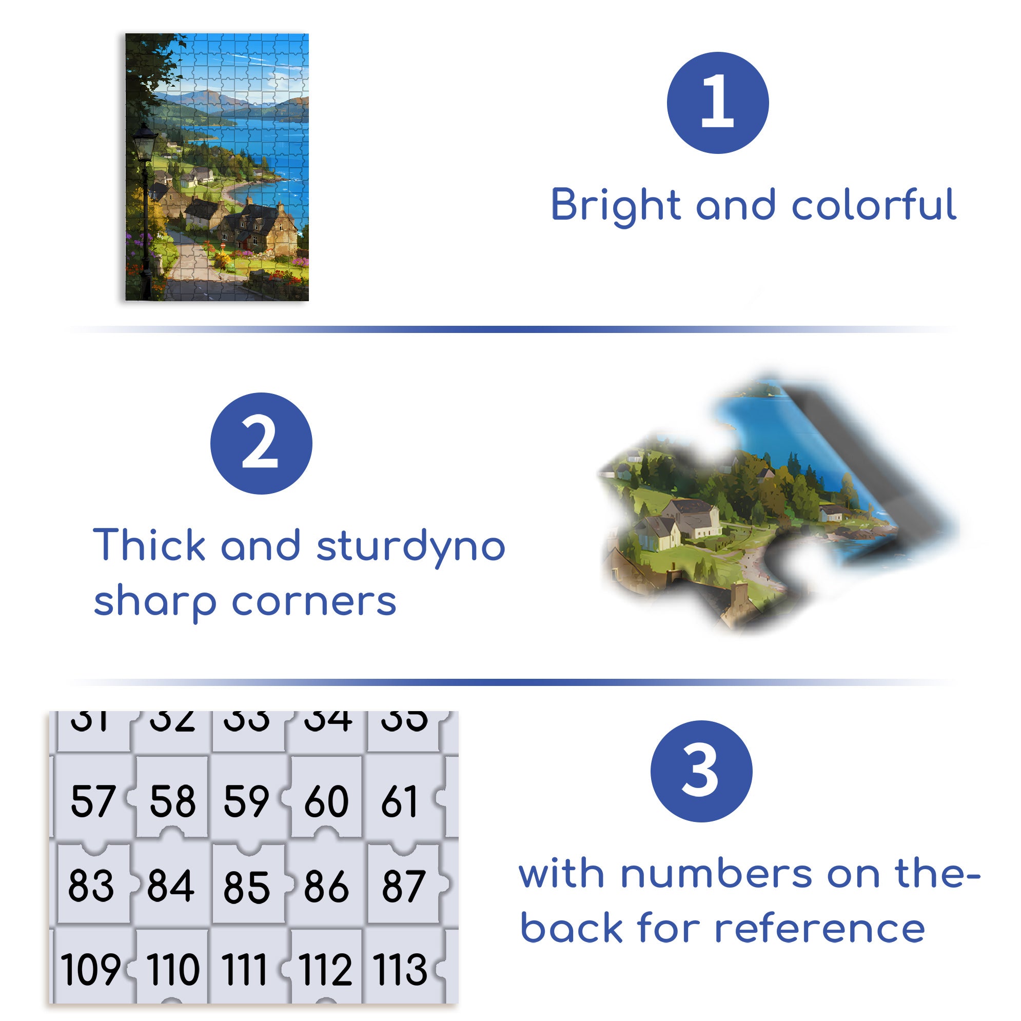Lake Luce 500pcs/1000pcs Jigsaw Puzzle, Scratch-Resistant, Interactive Family Game & Brain-Boosting DIY Decor, Perfect for Halloween, Christmas & New Year Gifts, Family Puzzle Game