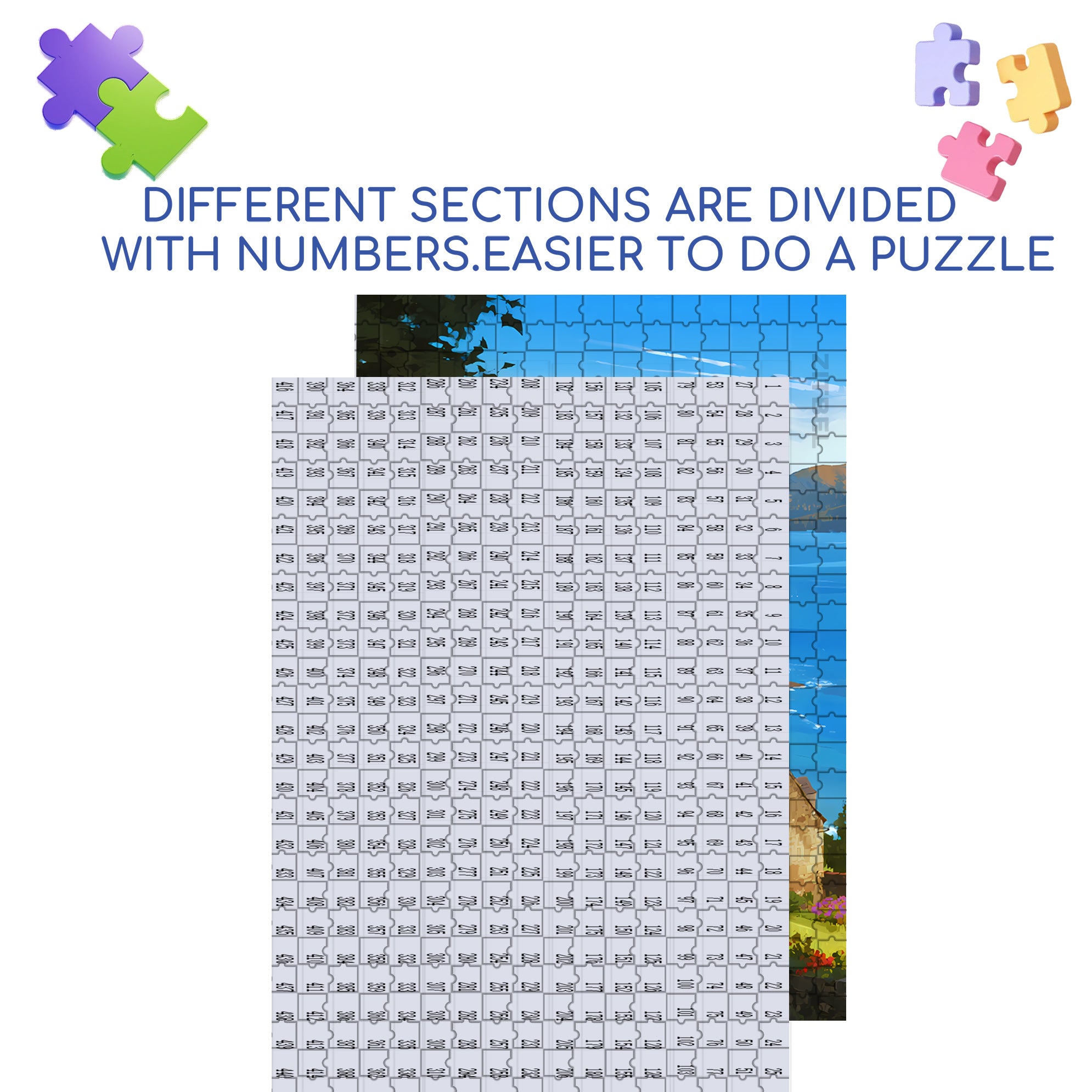 Lake Luce 500pcs/1000pcs Jigsaw Puzzle, Scratch-Resistant, Interactive Family Game & Brain-Boosting DIY Decor, Perfect for Halloween, Christmas & New Year Gifts, Family Puzzle Game
