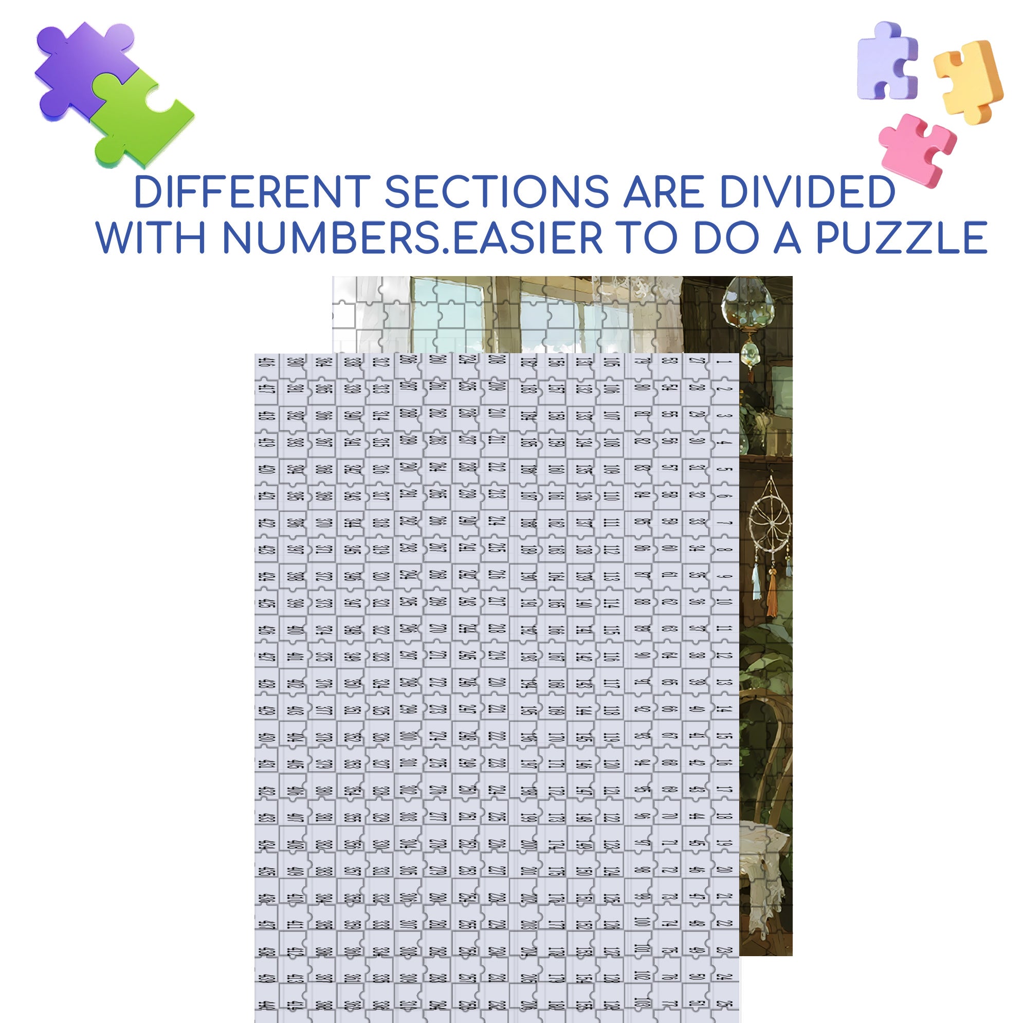 Longing For Life 500pcs/1000pcs Jigsaw Puzzle, Scratch-Resistant, Interactive Family Game & Brain-Boosting DIY Decor, Perfect for Halloween, Christmas & New Year Gifts, Family Puzzle Game