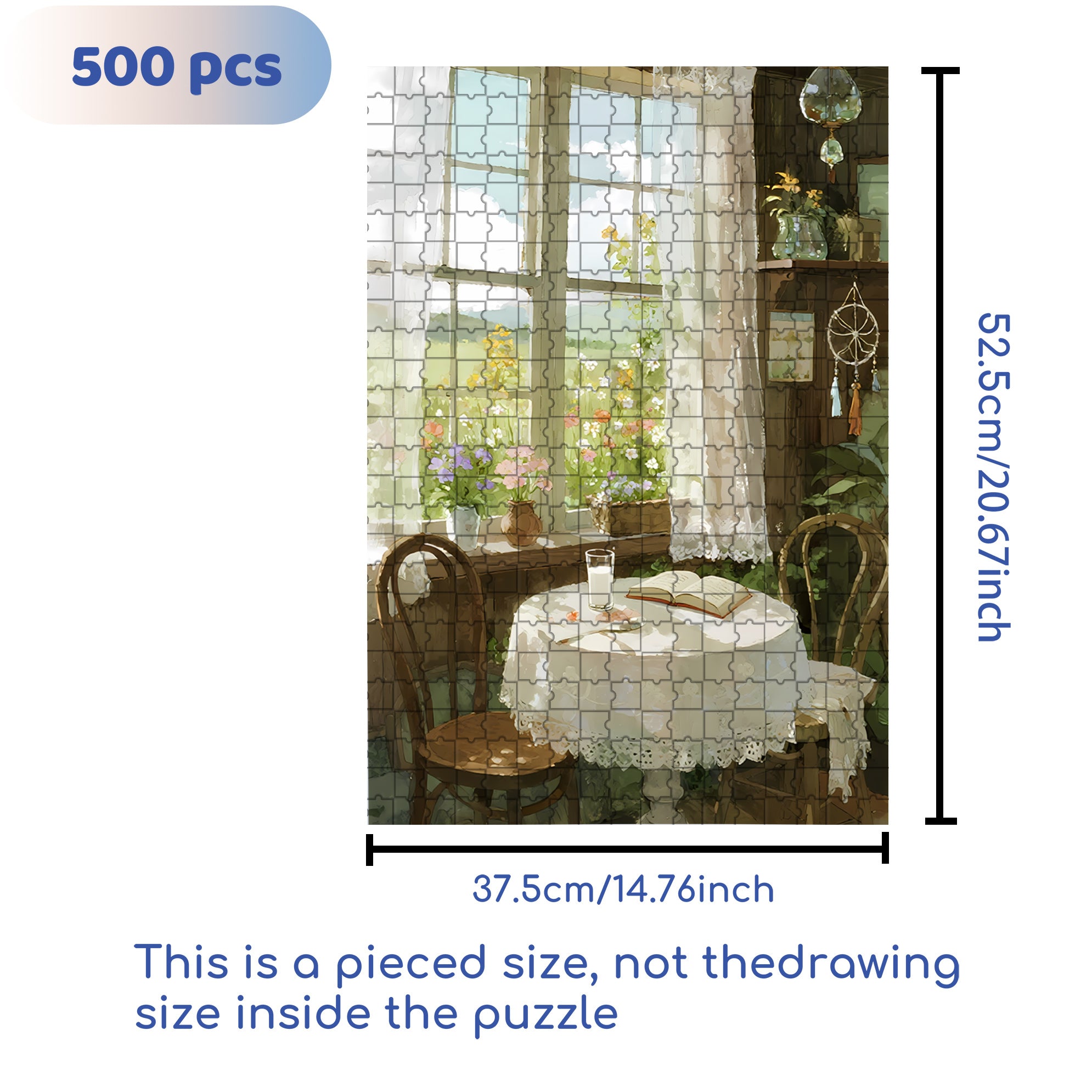 Longing For Life 500pcs/1000pcs Jigsaw Puzzle, Scratch-Resistant, Interactive Family Game & Brain-Boosting DIY Decor, Perfect for Halloween, Christmas & New Year Gifts, Family Puzzle Game