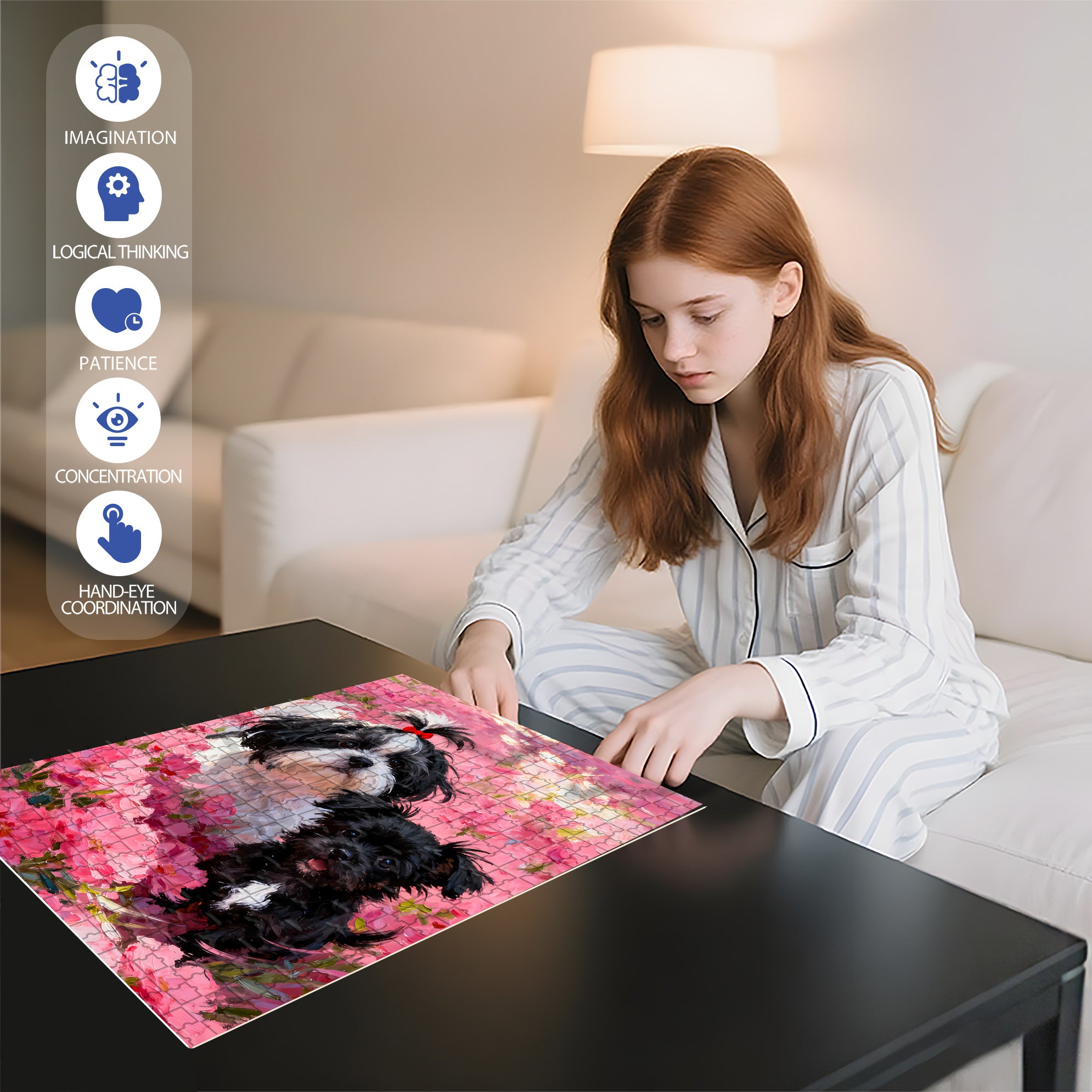 Love Each Other 500pcs/1000pcs Jigsaw Puzzle, Scratch-Resistant, Interactive Family Game & Brain-Boosting DIY Decor, Perfect for Halloween, Christmas & New Year Gifts, Family Puzzle Game