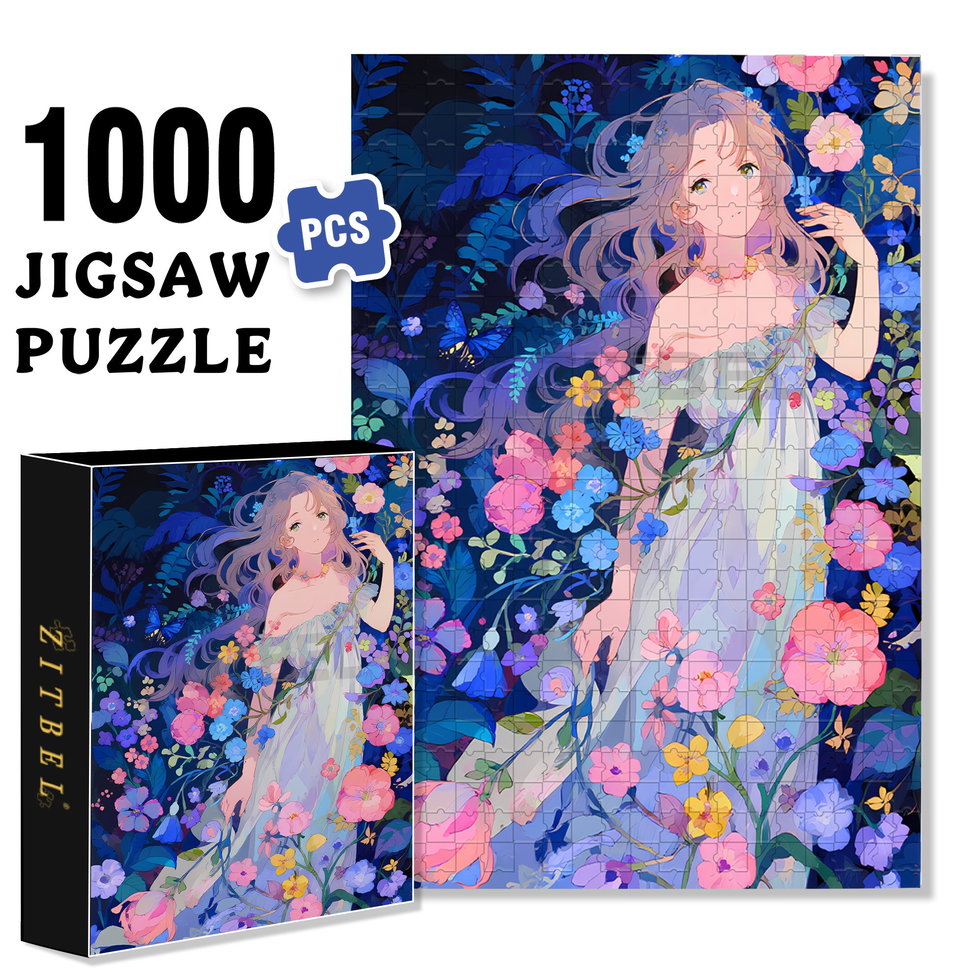 Melancholy Eyes 500pcs/1000pcs Jigsaw Puzzle, Scratch-Resistant, Interactive Family Game & Brain-Boosting DIY Decor, Perfect for Halloween, Christmas & New Year Gifts, Family Puzzle Game