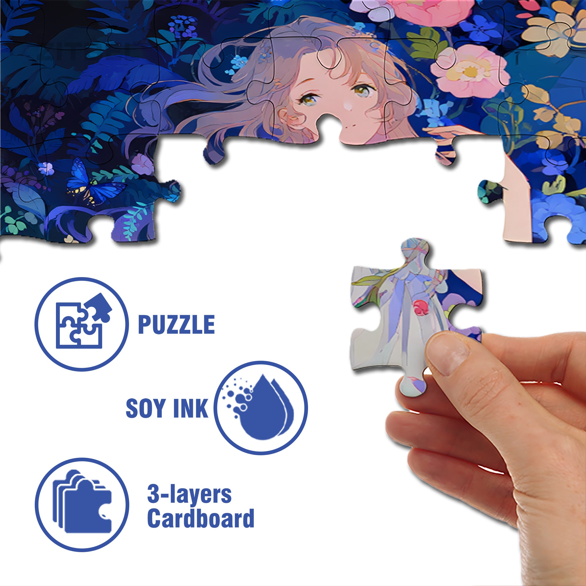 Melancholy Eyes 500pcs/1000pcs Jigsaw Puzzle, Scratch-Resistant, Interactive Family Game & Brain-Boosting DIY Decor, Perfect for Halloween, Christmas & New Year Gifts, Family Puzzle Game