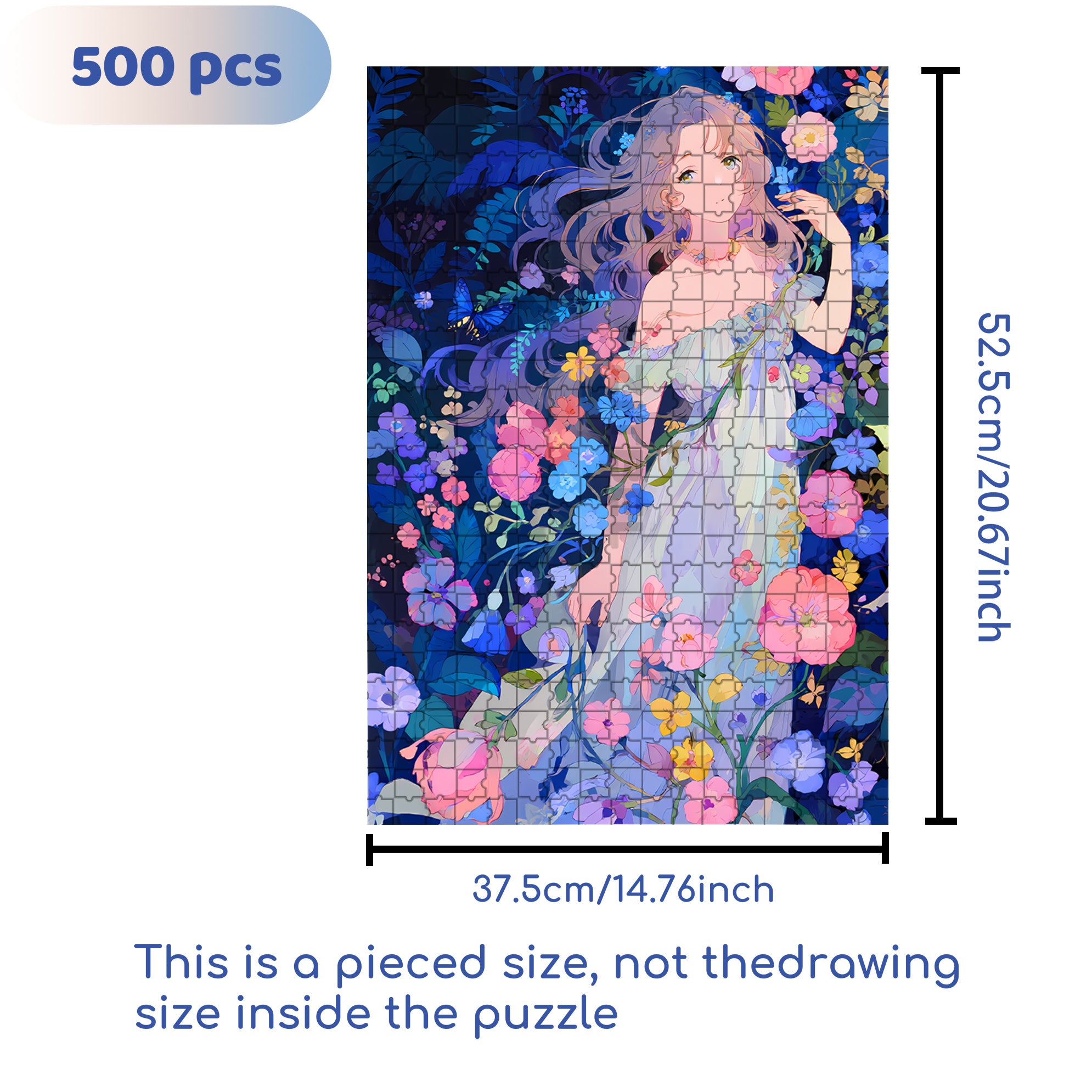 Melancholy Eyes 500pcs/1000pcs Jigsaw Puzzle, Scratch-Resistant, Interactive Family Game & Brain-Boosting DIY Decor, Perfect for Halloween, Christmas & New Year Gifts, Family Puzzle Game