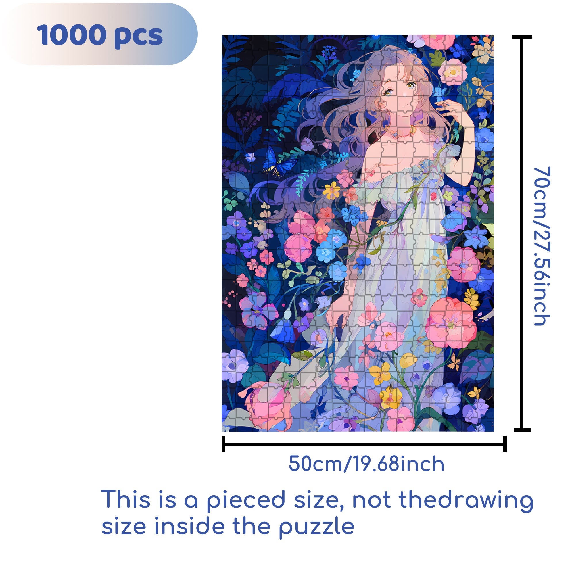 Melancholy Eyes 500pcs/1000pcs Jigsaw Puzzle, Scratch-Resistant, Interactive Family Game & Brain-Boosting DIY Decor, Perfect for Halloween, Christmas & New Year Gifts, Family Puzzle Game