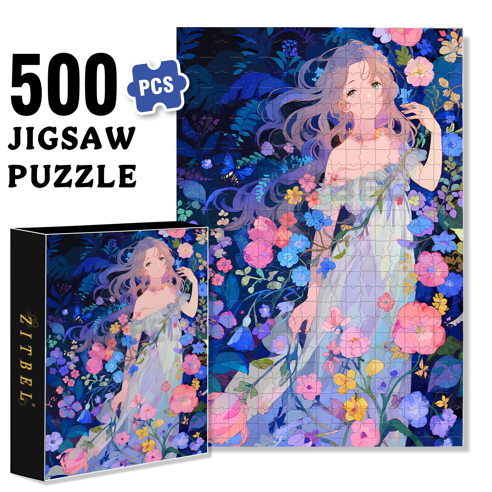 Melancholy Eyes 500pcs/1000pcs Jigsaw Puzzle, Scratch-Resistant, Interactive Family Game & Brain-Boosting DIY Decor, Perfect for Halloween, Christmas & New Year Gifts, Family Puzzle Game
