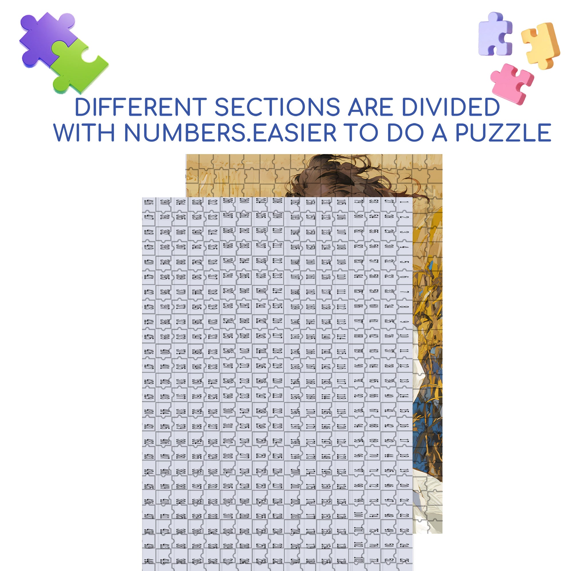 Messy In The Wind 500pcs/1000pcs Jigsaw Puzzle, Scratch-Resistant, Interactive Family Game & Brain-Boosting DIY Decor, Perfect for Halloween, Christmas & New Year Gifts, Family Puzzle Game