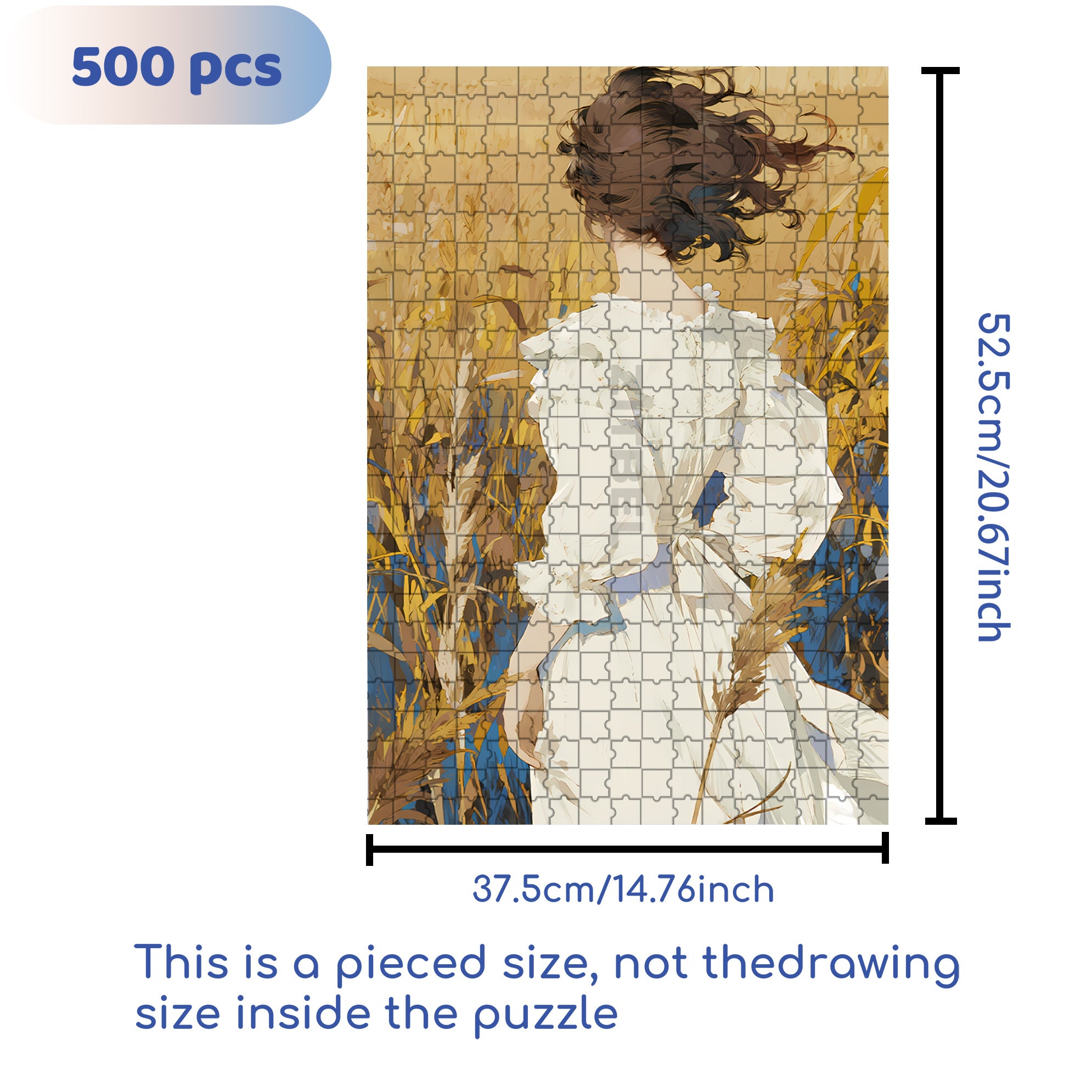 Messy In The Wind 500pcs/1000pcs Jigsaw Puzzle, Scratch-Resistant, Interactive Family Game & Brain-Boosting DIY Decor, Perfect for Halloween, Christmas & New Year Gifts, Family Puzzle Game