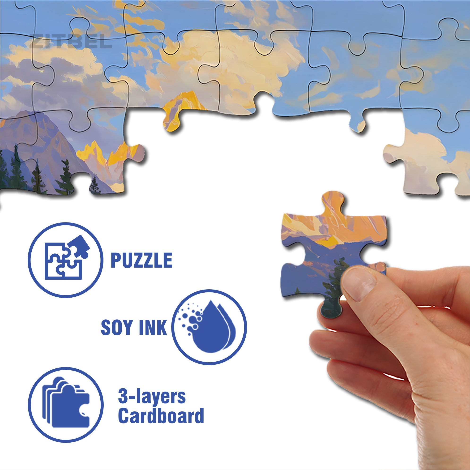 Morning Glow 500pcs/1000pcs Jigsaw Puzzle, Scratch-Resistant, Interactive Family Game & Brain-Boosting DIY Decor, Perfect for Halloween, Christmas & New Year Gifts, Family Puzzle Game