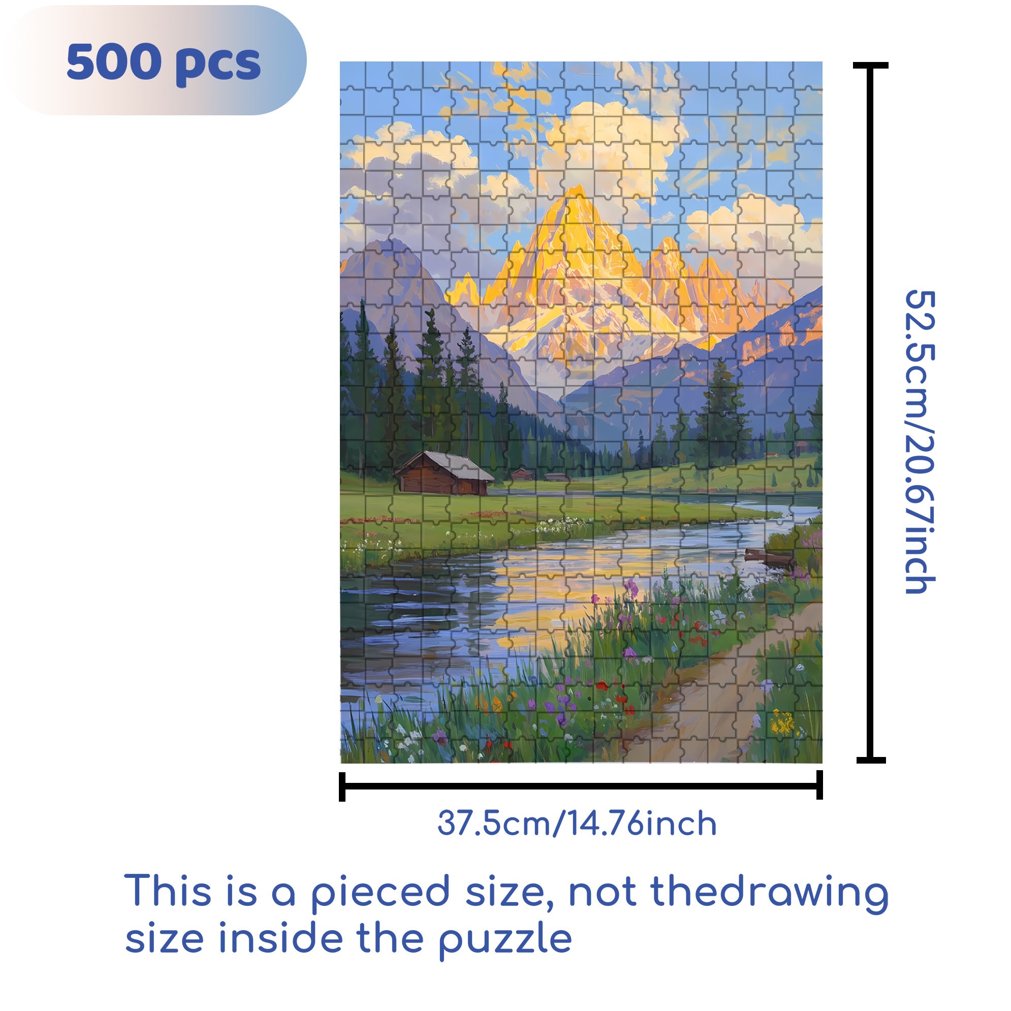 Morning Glow 500pcs/1000pcs Jigsaw Puzzle, Scratch-Resistant, Interactive Family Game & Brain-Boosting DIY Decor, Perfect for Halloween, Christmas & New Year Gifts, Family Puzzle Game