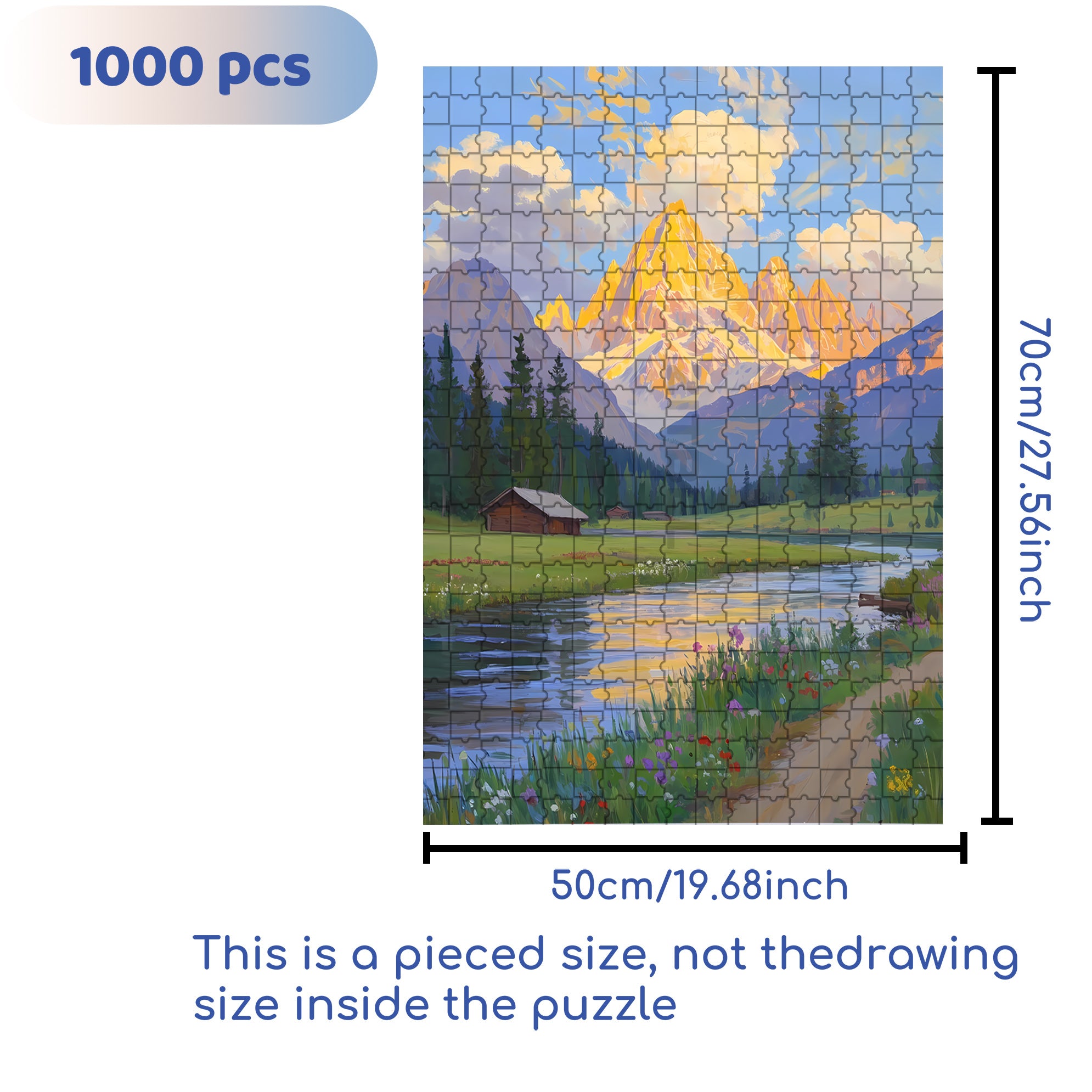 Morning Glow 500pcs/1000pcs Jigsaw Puzzle, Scratch-Resistant, Interactive Family Game & Brain-Boosting DIY Decor, Perfect for Halloween, Christmas & New Year Gifts, Family Puzzle Game