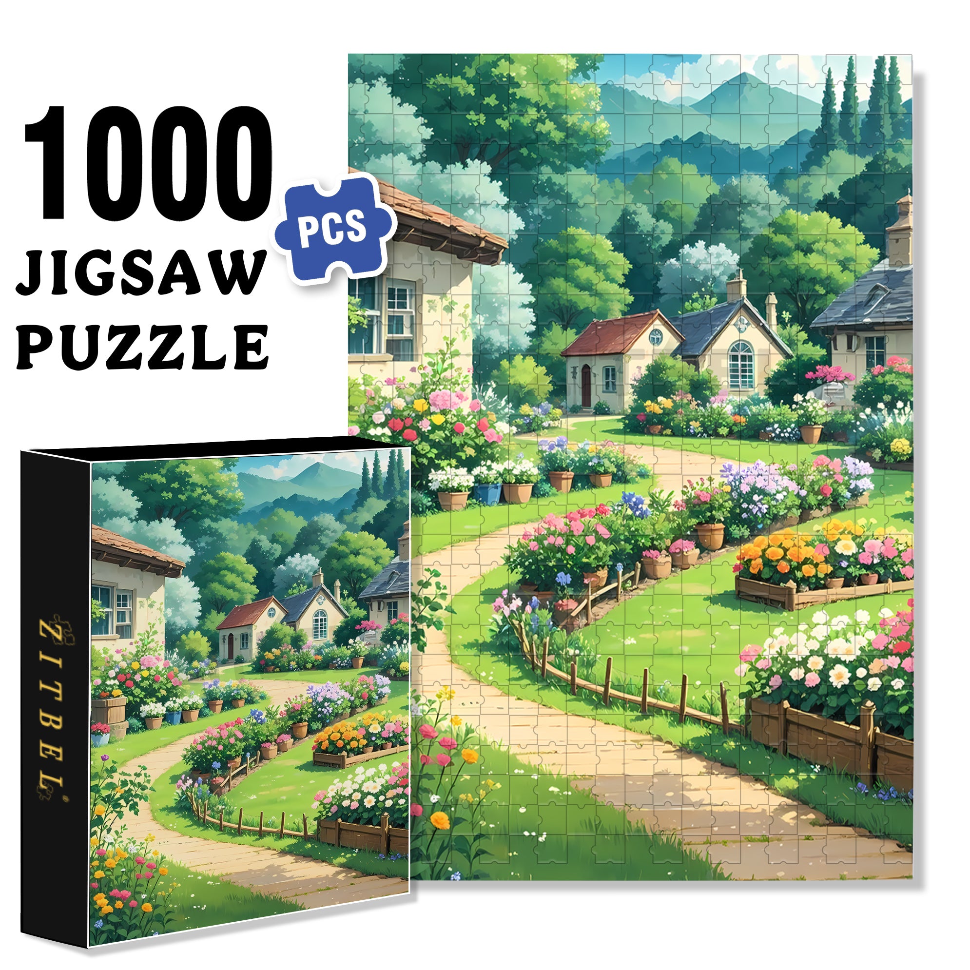 Quiet Little Village 500pcs/1000pcs Jigsaw Puzzle, Scratch-Resistant, Interactive Family Game & Brain-Boosting DIY Decor, Perfect for Halloween, Christmas & New Year Gifts, Family Puzzle Game