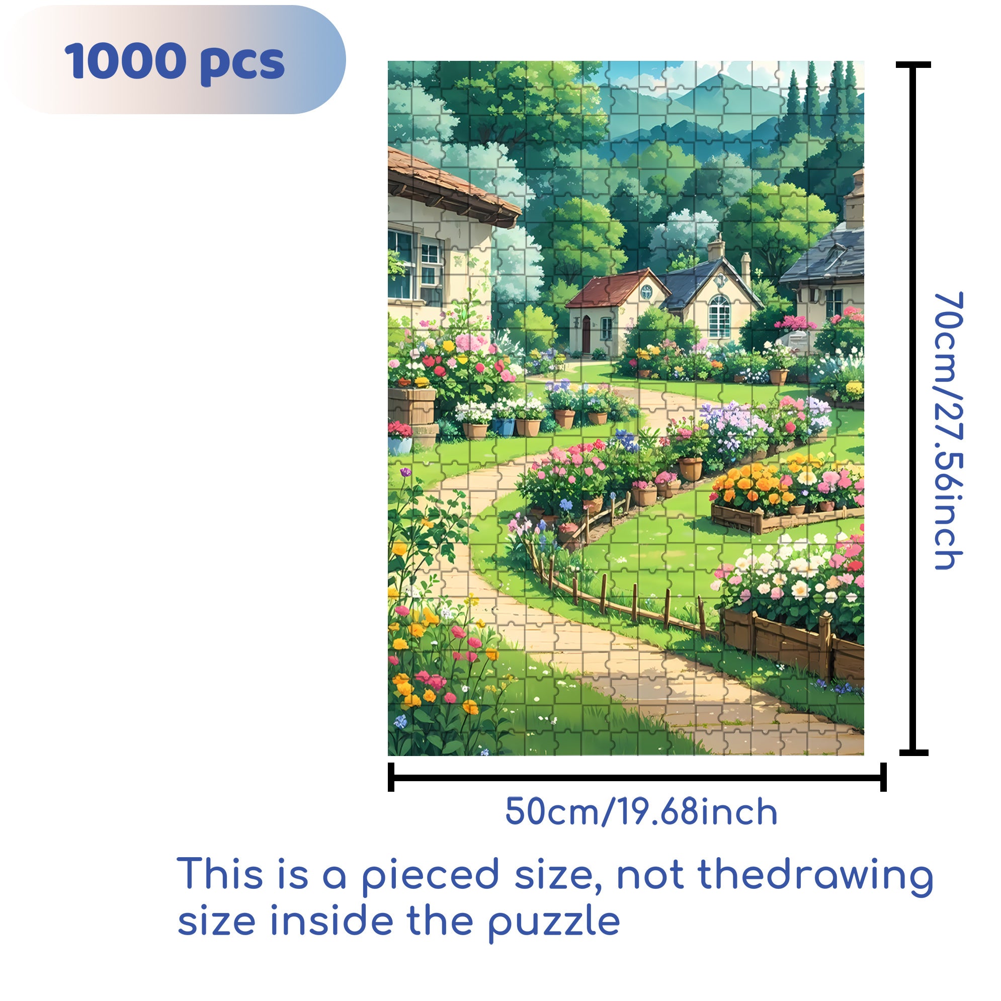 Quiet Little Village 500pcs/1000pcs Jigsaw Puzzle, Scratch-Resistant, Interactive Family Game & Brain-Boosting DIY Decor, Perfect for Halloween, Christmas & New Year Gifts, Family Puzzle Game