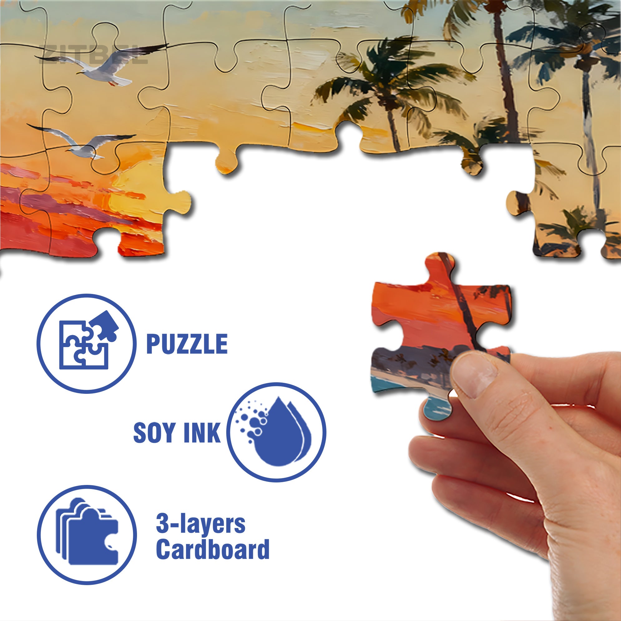 Seagull 500pcs/1000pcs Jigsaw Puzzle, Scratch-Resistant, Interactive Family Game & Brain-Boosting DIY Decor, Perfect for Halloween, Christmas & New Year Gifts, Family Puzzle Game