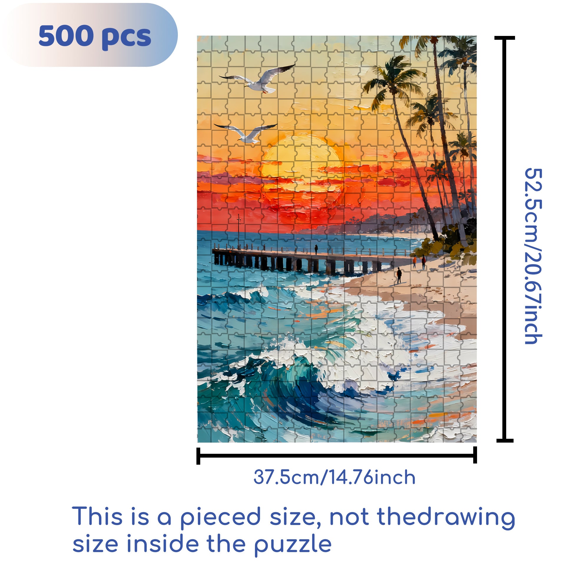 Seagull 500pcs/1000pcs Jigsaw Puzzle, Scratch-Resistant, Interactive Family Game & Brain-Boosting DIY Decor, Perfect for Halloween, Christmas & New Year Gifts, Family Puzzle Game