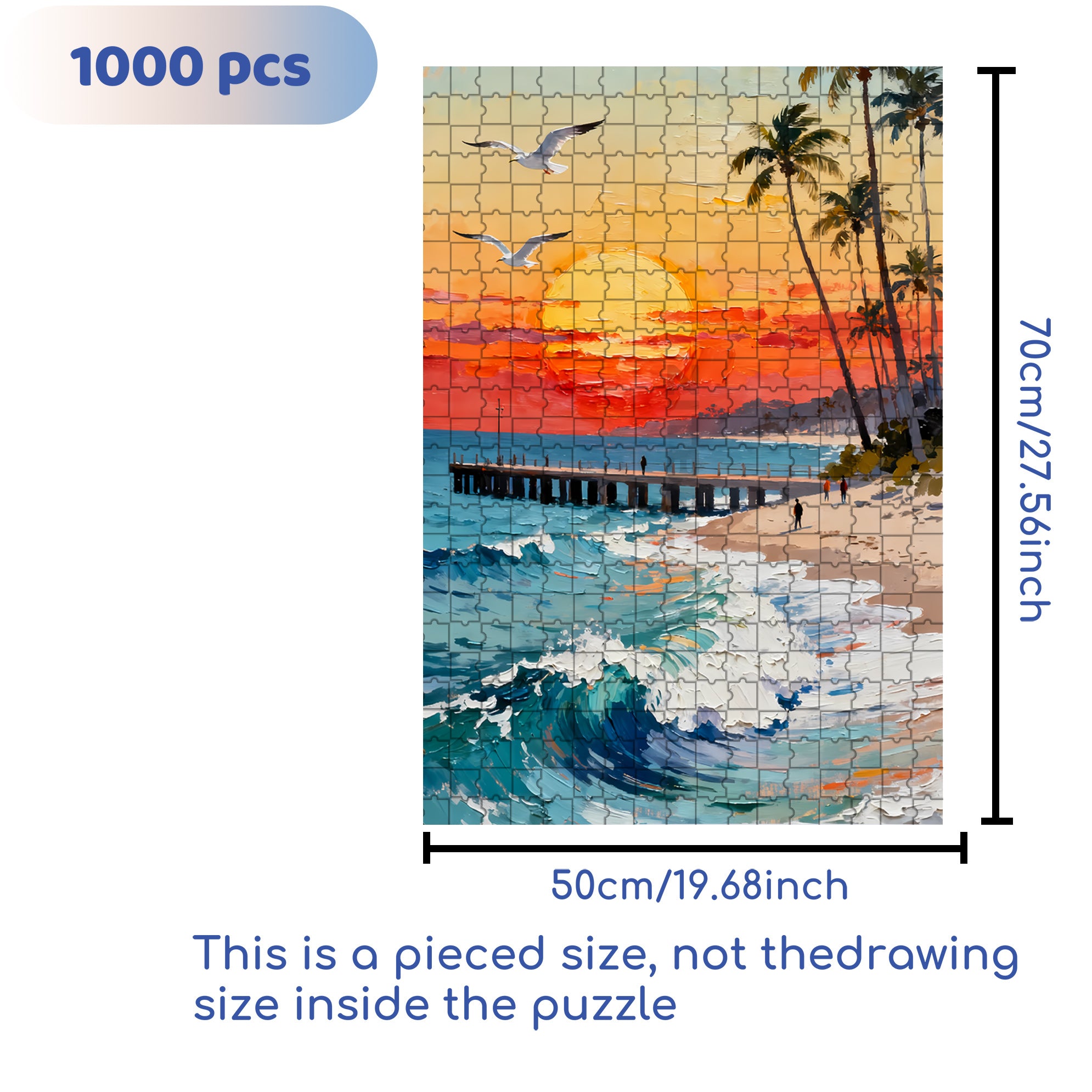 Seagull 500pcs/1000pcs Jigsaw Puzzle, Scratch-Resistant, Interactive Family Game & Brain-Boosting DIY Decor, Perfect for Halloween, Christmas & New Year Gifts, Family Puzzle Game