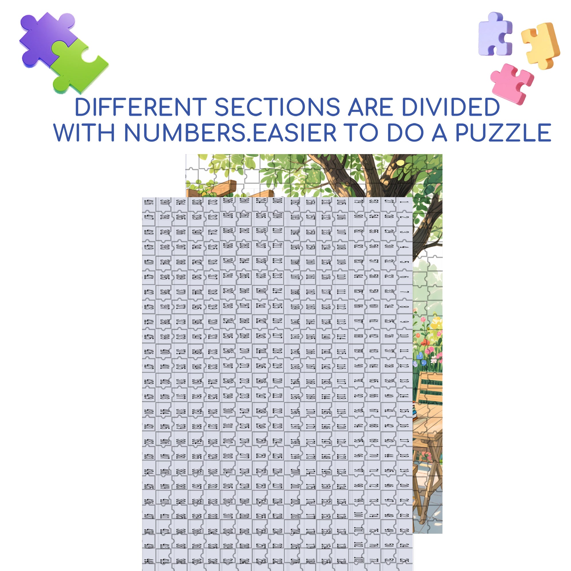 Spring In The Garden 500pcs/1000pcs Jigsaw Puzzle, Scratch-Resistant, Interactive Family Game & Brain-Boosting DIY Decor, Perfect for Halloween, Christmas & New Year Gifts, Family Puzzle Game