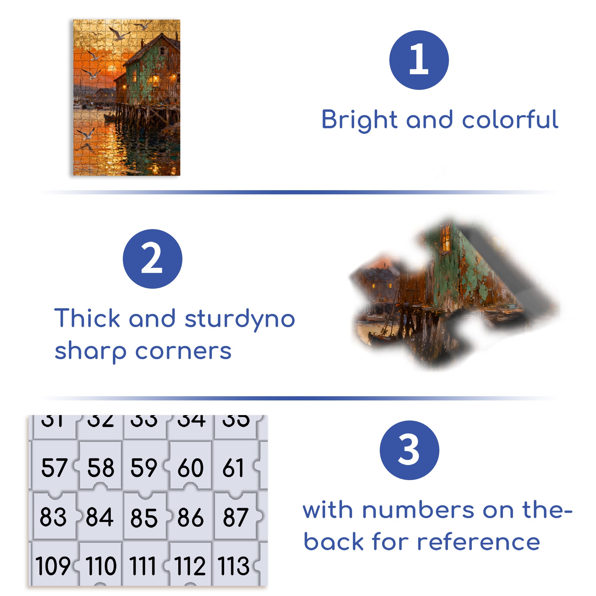 Sunset 500pcs/1000pcs Jigsaw Puzzle, Scratch-Resistant, Interactive Family Game & Brain-Boosting DIY Decor, Perfect for Halloween, Christmas & New Year Gifts, Family Puzzle Game