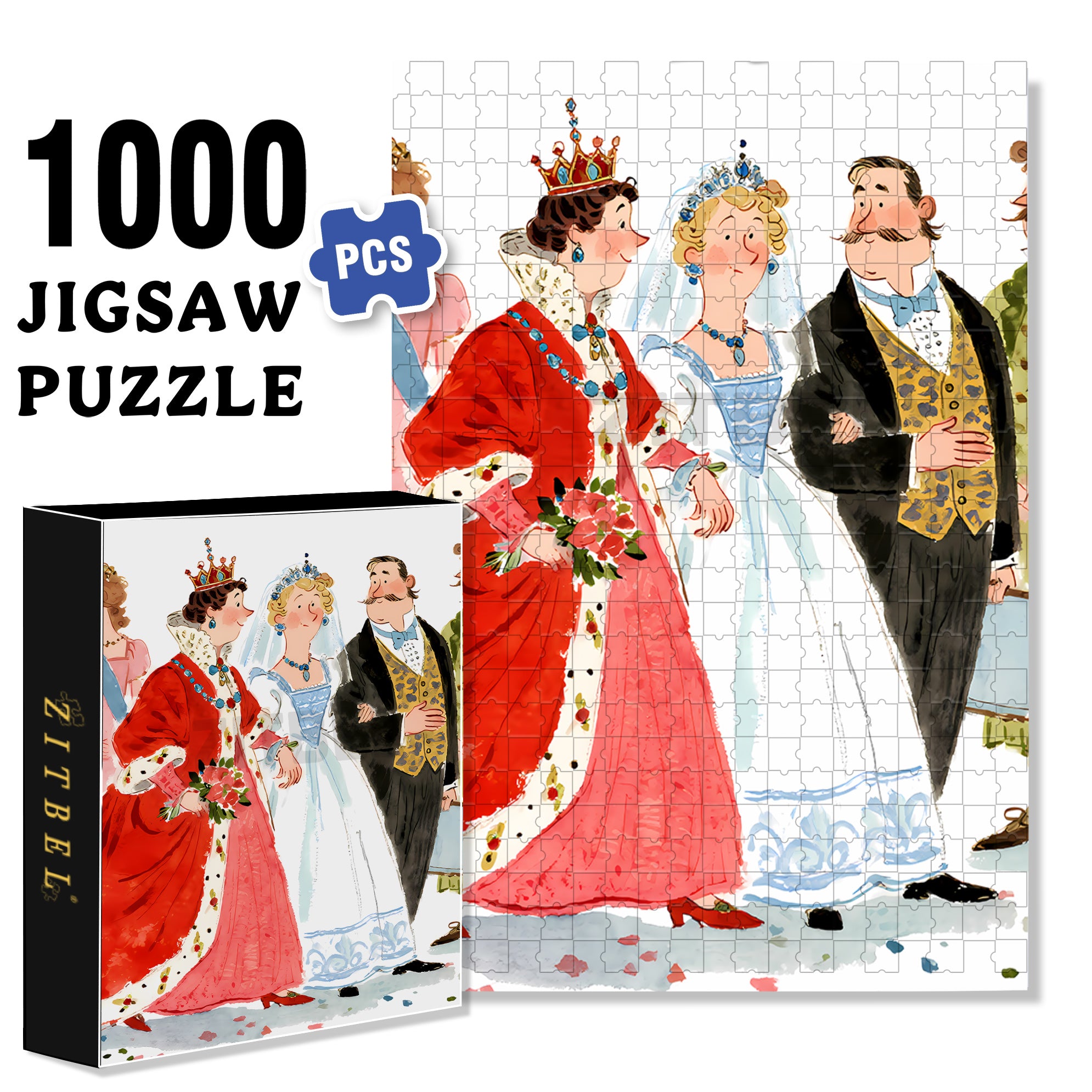 The Day Of Marriage 500pcs/1000pcs Jigsaw Puzzle, Scratch-Resistant, Interactive Family Game & Brain-Boosting DIY Decor, Perfect for Halloween, Christmas & New Year Gifts, Family Puzzle Game