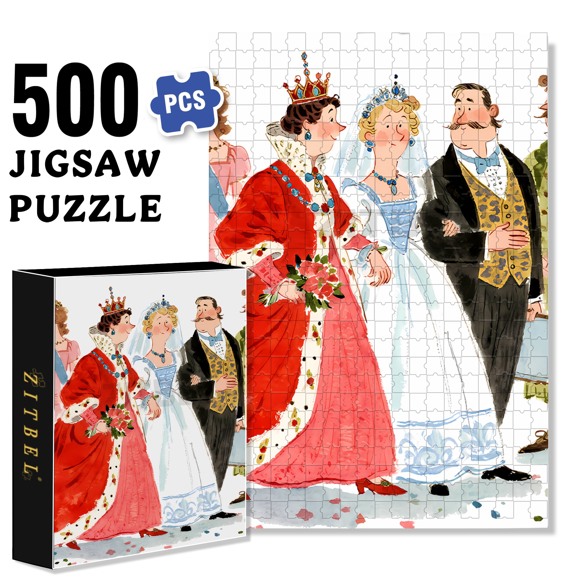 The Day Of Marriage 500pcs/1000pcs Jigsaw Puzzle, Scratch-Resistant, Interactive Family Game & Brain-Boosting DIY Decor, Perfect for Halloween, Christmas & New Year Gifts, Family Puzzle Game