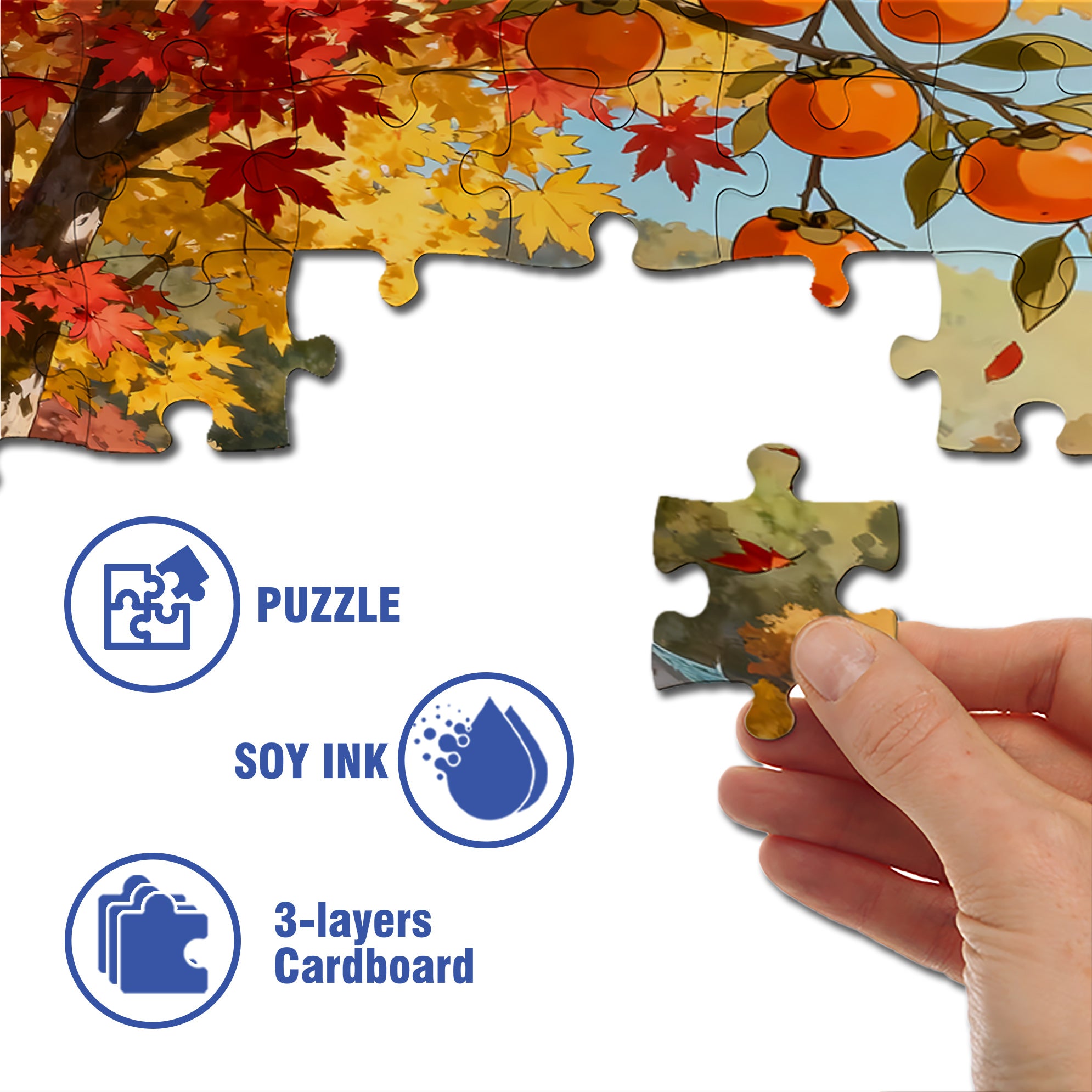 The Wheat Is Ripe 500pcs/1000pcs Jigsaw Puzzle, Scratch-Resistant, Interactive Family Game & Brain-Boosting DIY Decor, Perfect for Halloween, Christmas & New Year Gifts, Family Puzzle Game