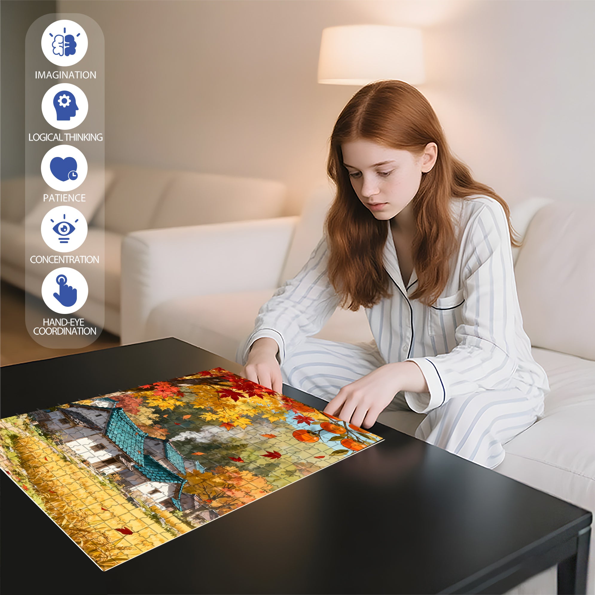 The Wheat Is Ripe 500pcs/1000pcs Jigsaw Puzzle, Scratch-Resistant, Interactive Family Game & Brain-Boosting DIY Decor, Perfect for Halloween, Christmas & New Year Gifts, Family Puzzle Game
