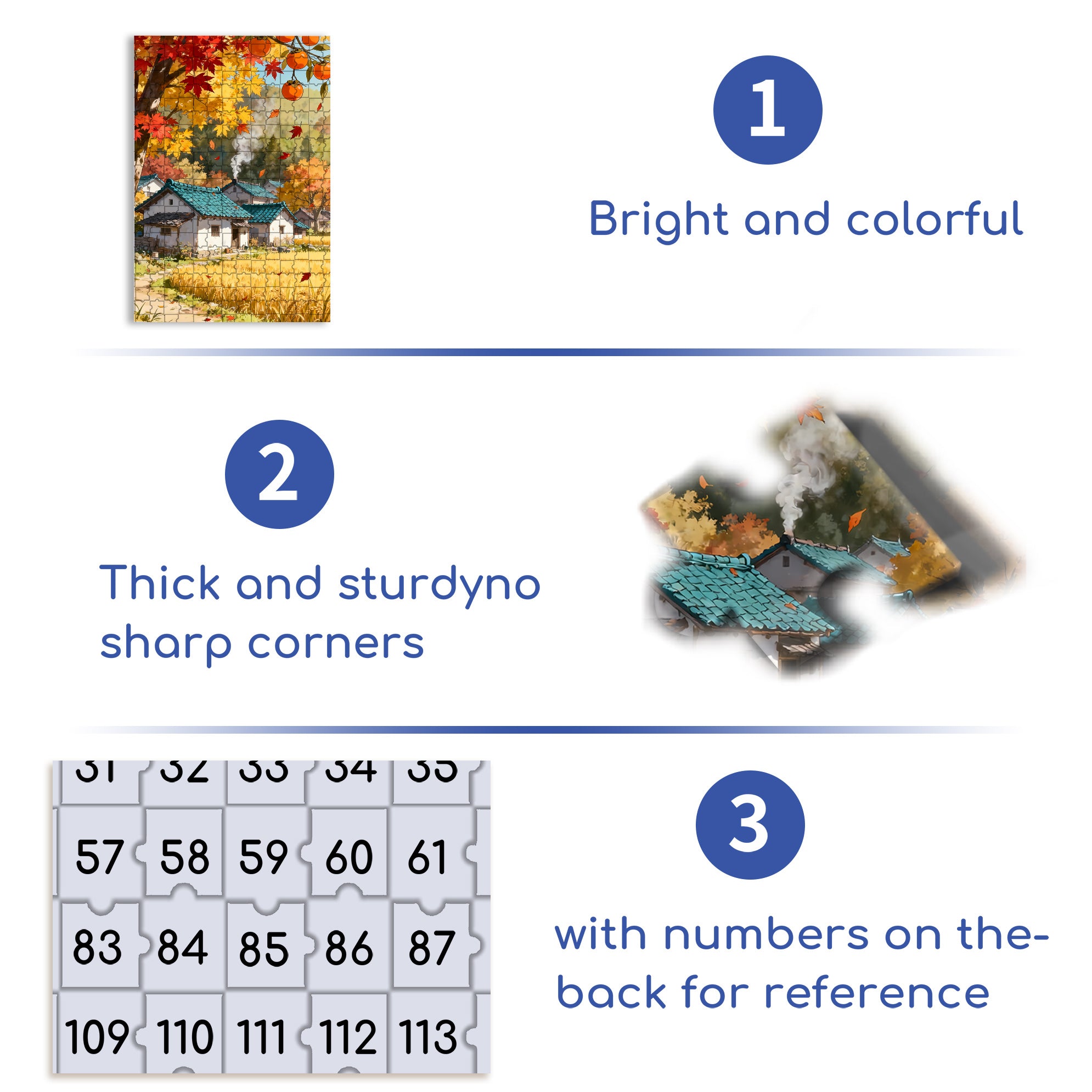 The Wheat Is Ripe 500pcs/1000pcs Jigsaw Puzzle, Scratch-Resistant, Interactive Family Game & Brain-Boosting DIY Decor, Perfect for Halloween, Christmas & New Year Gifts, Family Puzzle Game