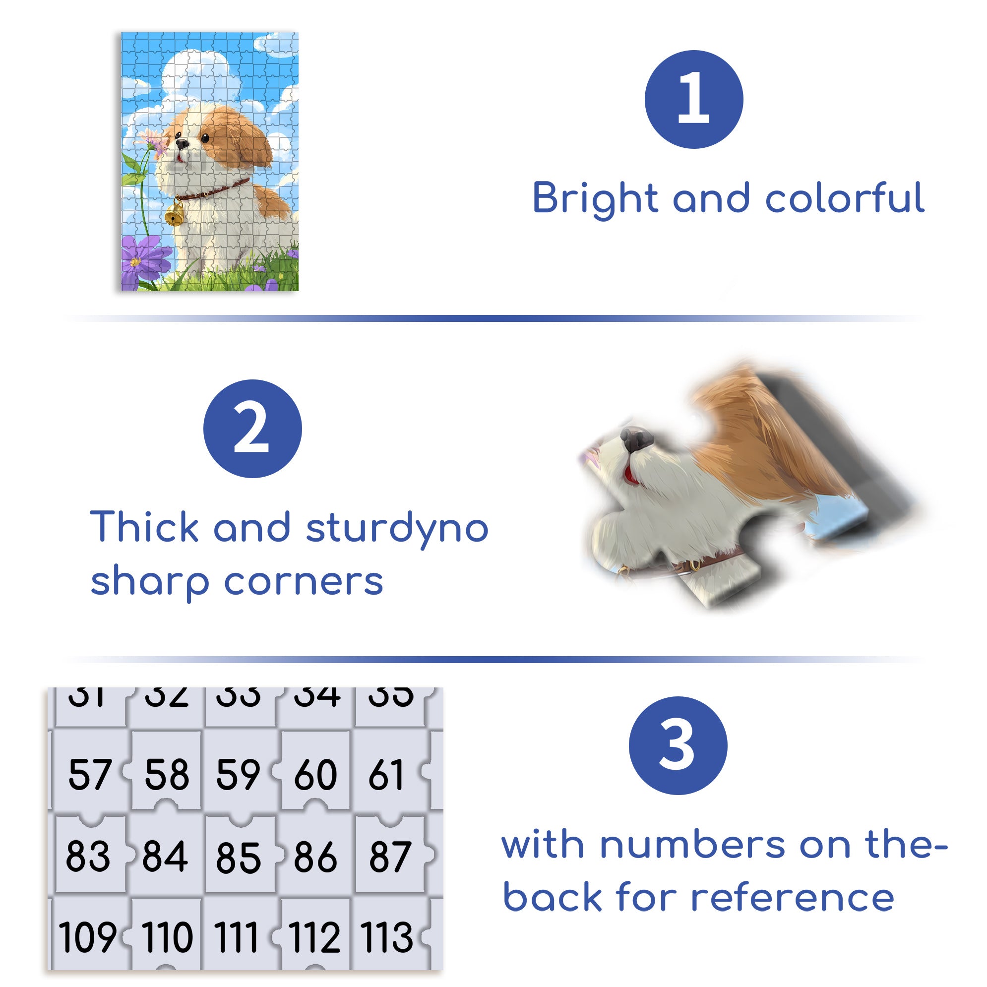 The Wind Blows Over The Puppy 500pcs/1000pcs Jigsaw Puzzle, Scratch-Resistant, Interactive Family Game & Brain-Boosting DIY Decor, Perfect for Halloween, Christmas & New Year Gifts, Family Puzzle Game
