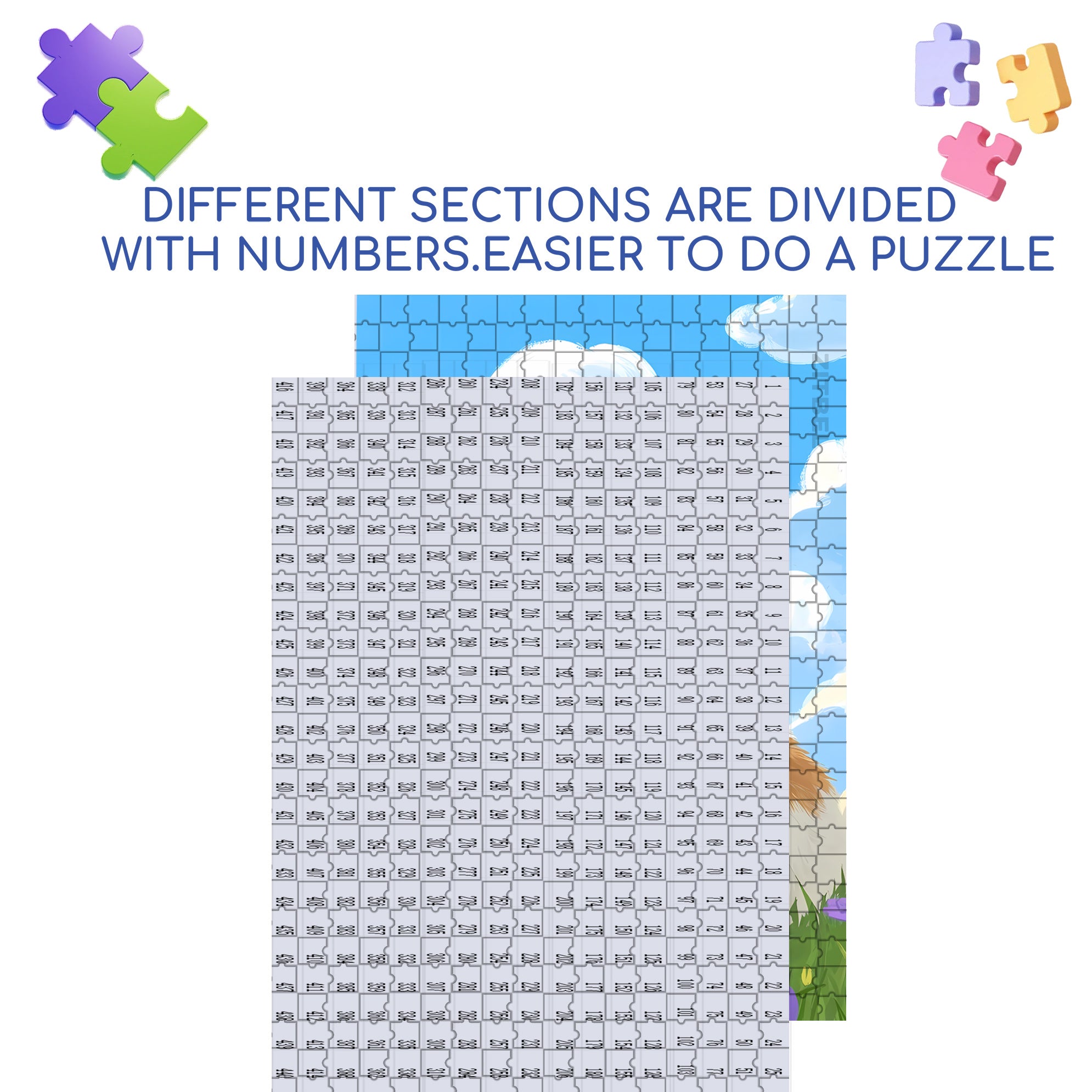 The Wind Blows Over The Puppy 500pcs/1000pcs Jigsaw Puzzle, Scratch-Resistant, Interactive Family Game & Brain-Boosting DIY Decor, Perfect for Halloween, Christmas & New Year Gifts, Family Puzzle Game