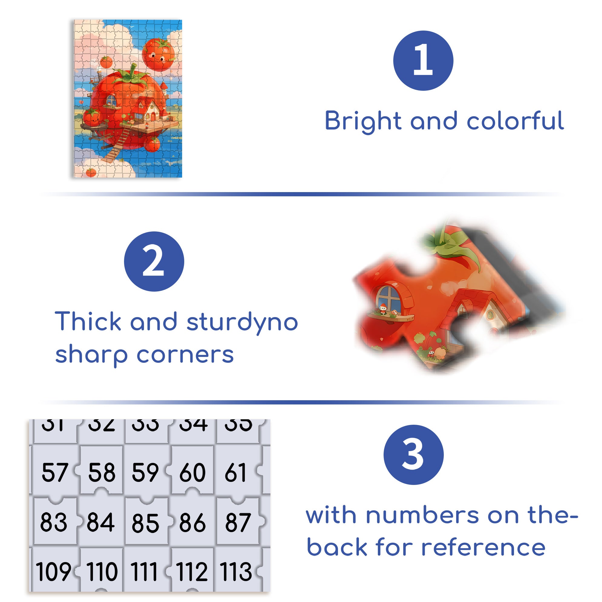 Tomato Paradise 500pcs/1000pcs Jigsaw Puzzle, Scratch-Resistant, Interactive Family Game & Brain-Boosting DIY Decor, Perfect for Halloween, Christmas & New Year Gifts, Family Puzzle Game