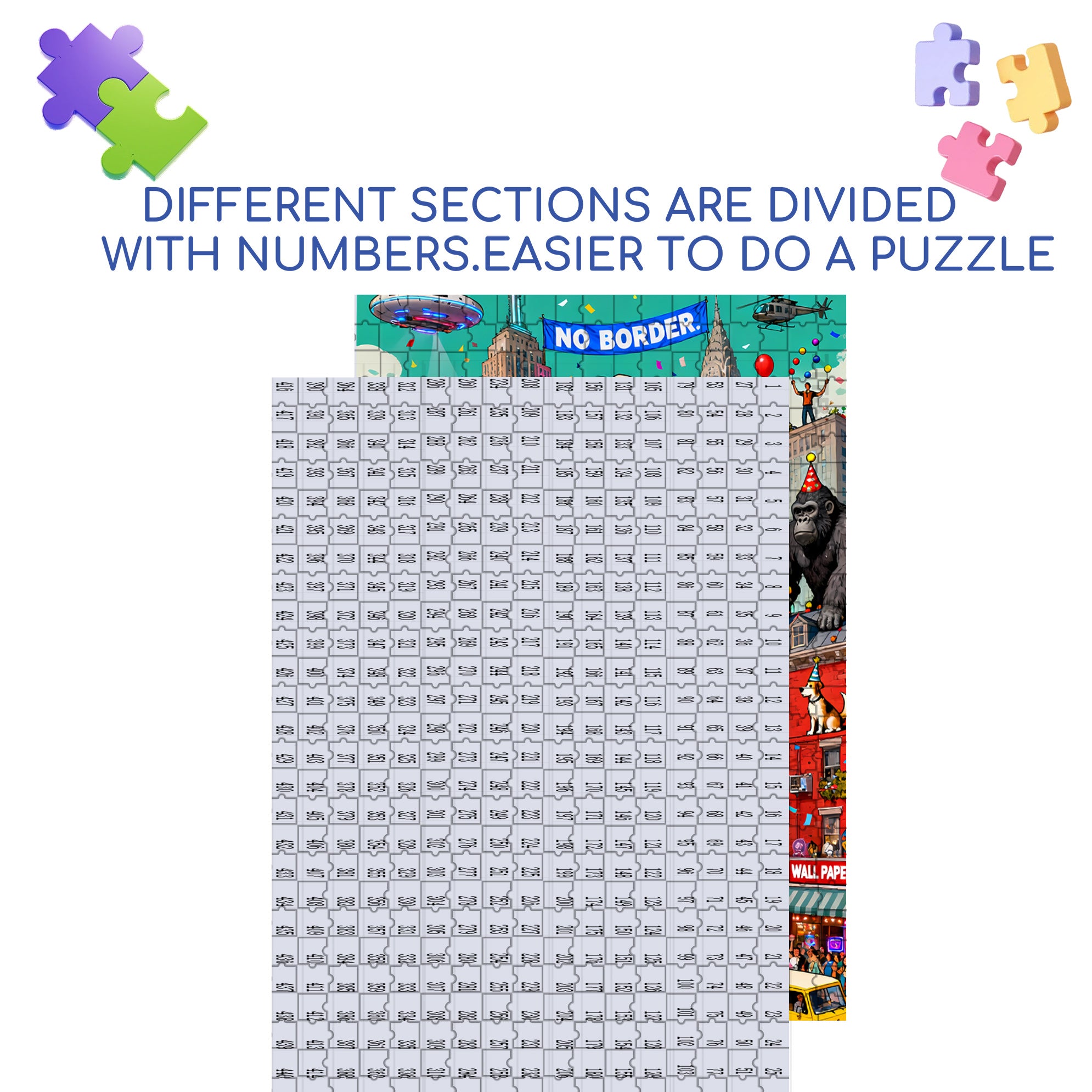 Victory 500pcs/1000pcs Jigsaw Puzzle, Scratch-Resistant, Interactive Family Game & Brain-Boosting DIY Decor, Perfect for Halloween, Christmas & New Year Gifts, Family Puzzle Game