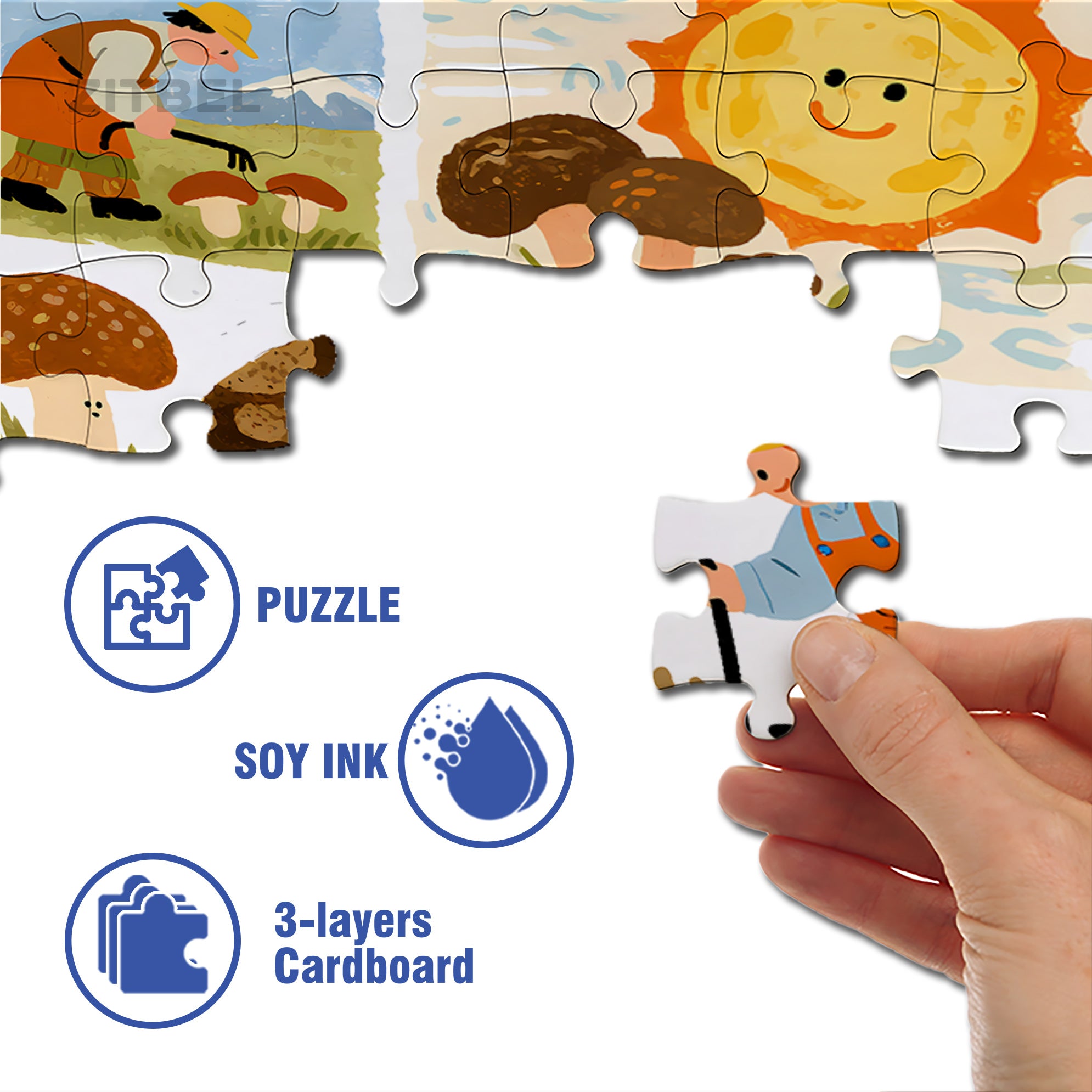 A Farmer's Day 500pcs/1000pcs Jigsaw Puzzle, Scratch-Resistant, Interactive Family Game & Brain-Boosting DIY Decor, Perfect for Halloween, Christmas & New Year Gifts, Family Puzzle Game