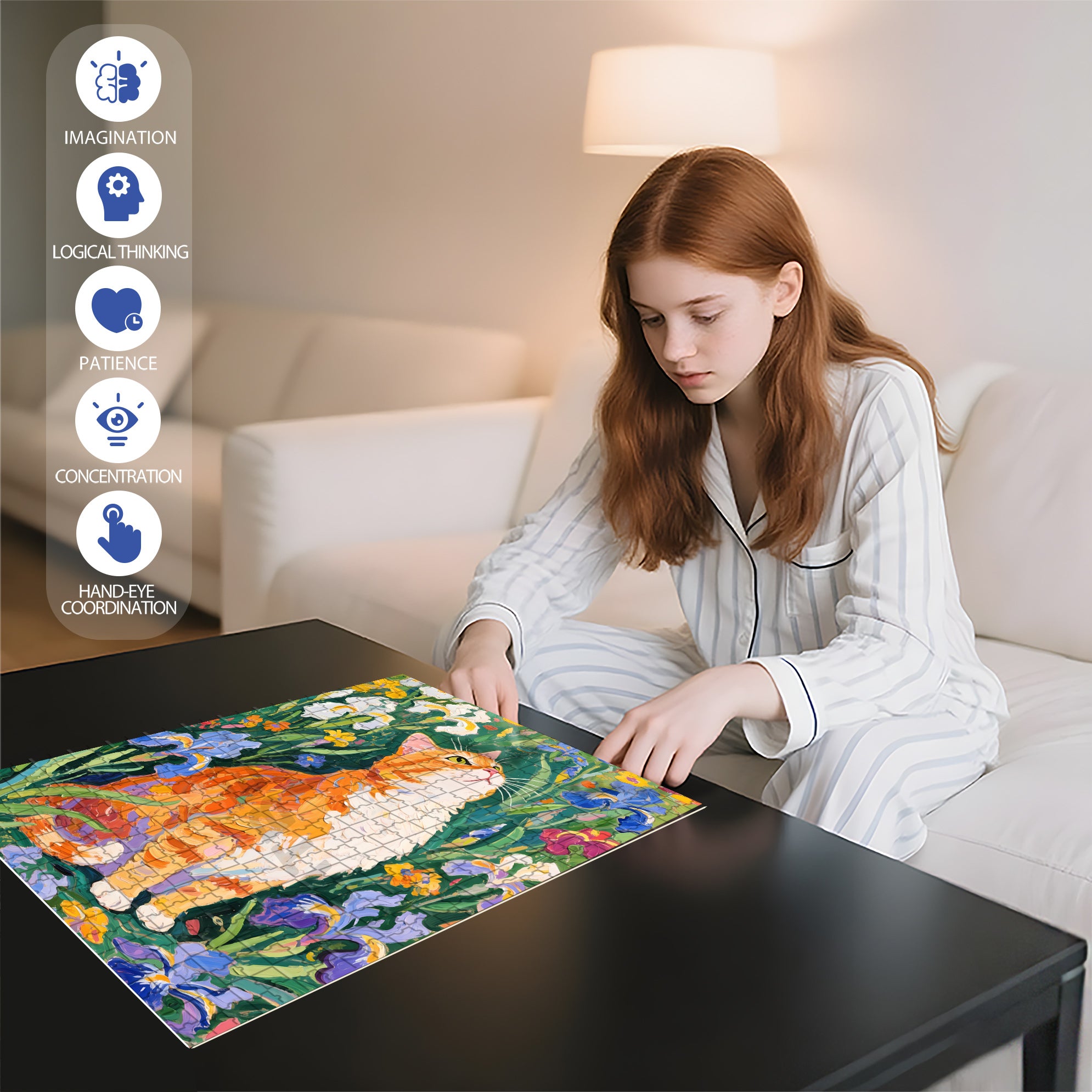 Aattract 500pcs/1000pcs Jigsaw Puzzle, Scratch-Resistant, Interactive Family Game & Brain-Boosting DIY Decor, Perfect for Halloween, Christmas & New Year Gifts, Family Puzzle Game