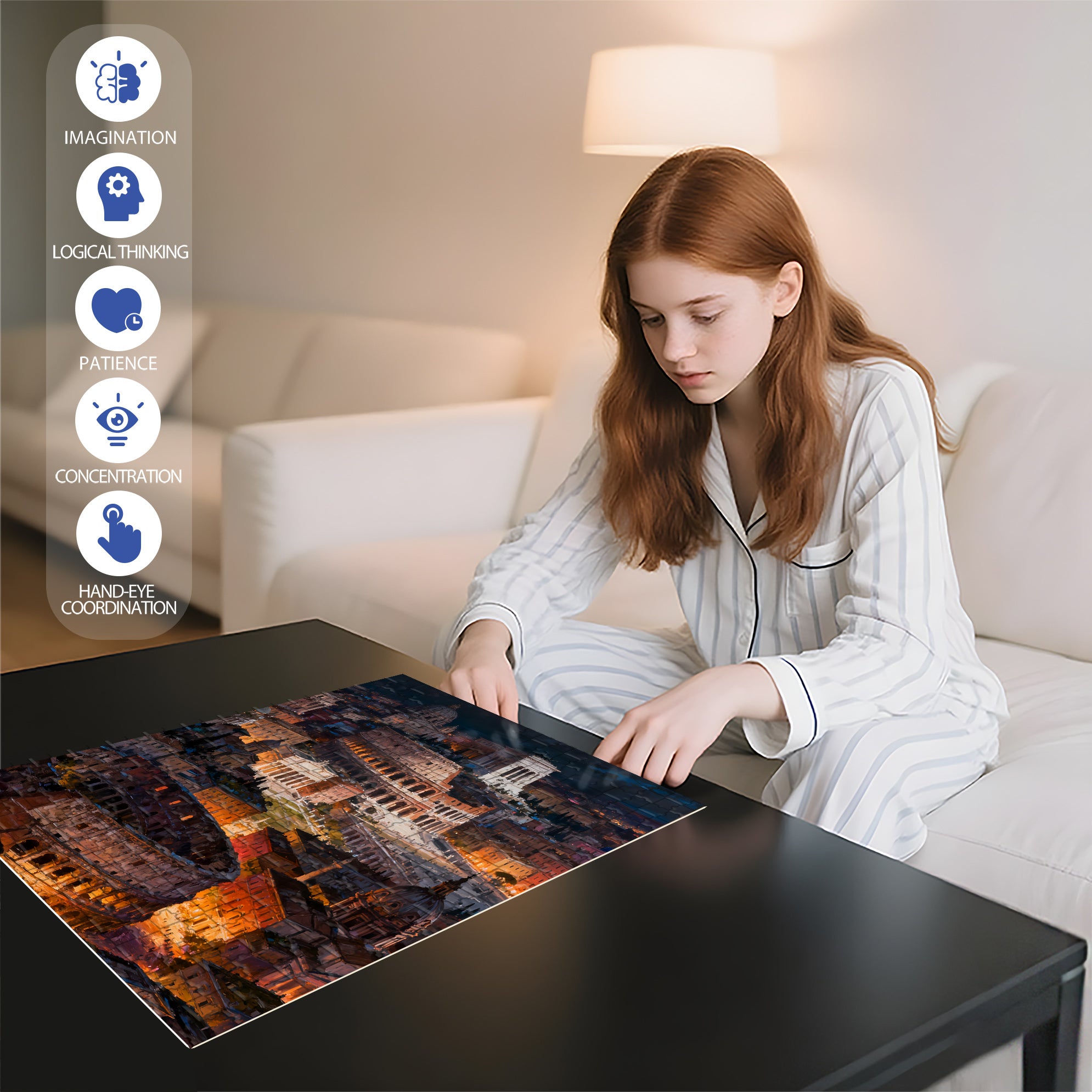 Ancient Rome 500pcs/1000pcs Jigsaw Puzzle, Scratch-Resistant, Interactive Family Game & Brain-Boosting DIY Decor, Perfect for Halloween, Christmas & New Year Gifts, Family Puzzle Game