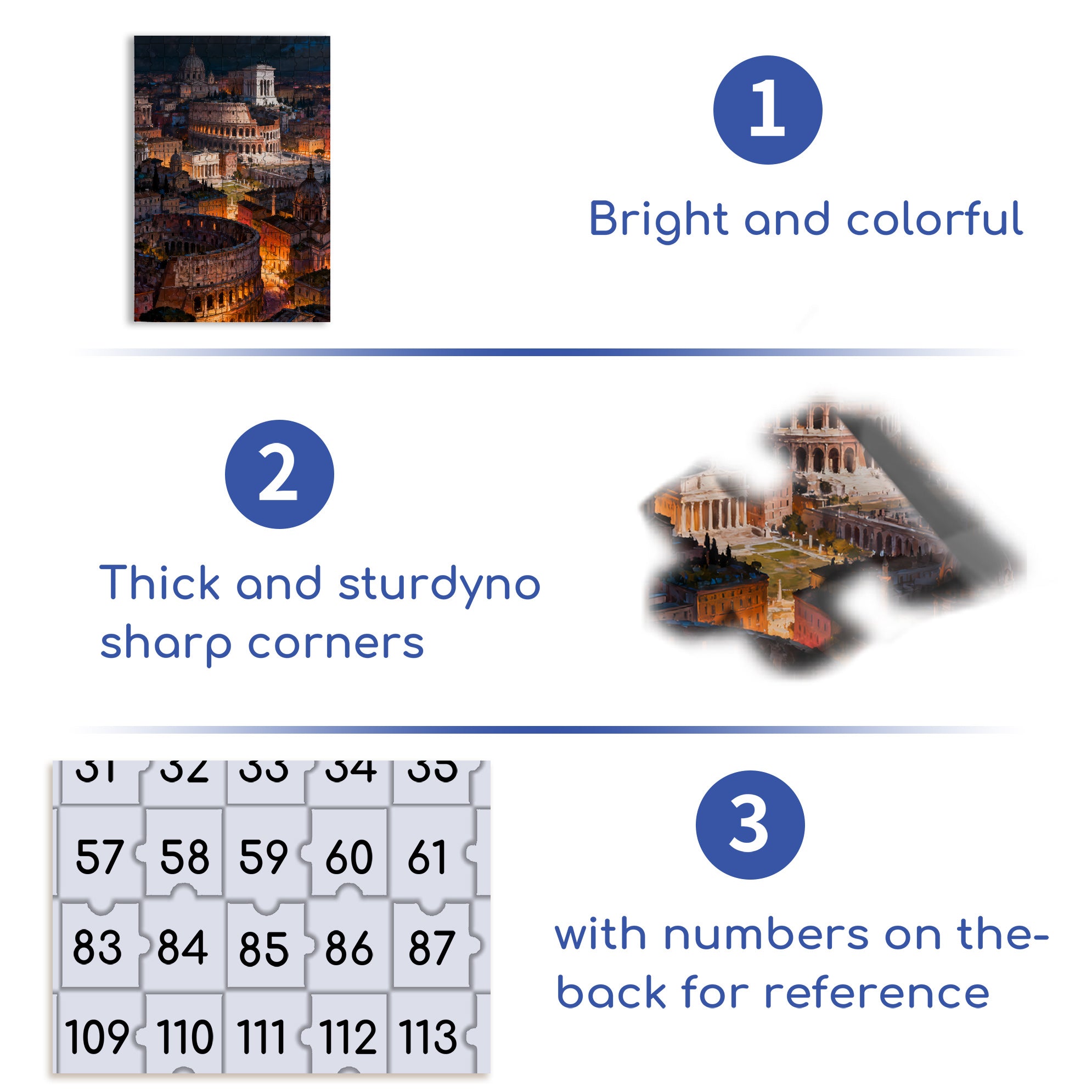 Ancient Rome 500pcs/1000pcs Jigsaw Puzzle, Scratch-Resistant, Interactive Family Game & Brain-Boosting DIY Decor, Perfect for Halloween, Christmas & New Year Gifts, Family Puzzle Game