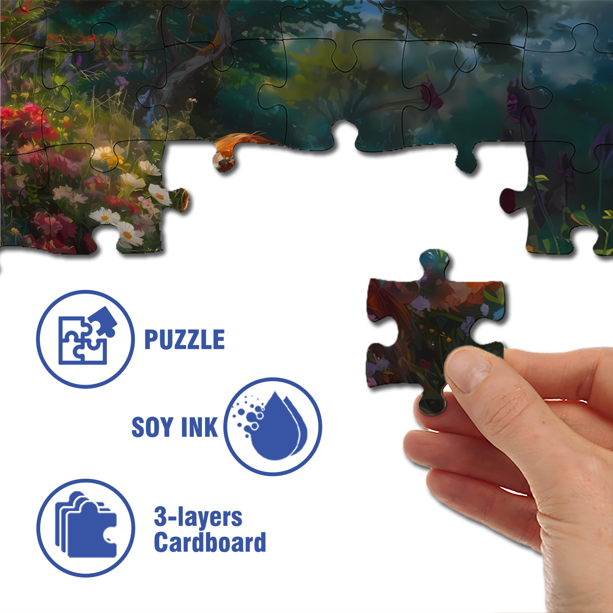 Bathing In The Morning Light 500pcs/1000pcs Jigsaw Puzzle, Scratch-Resistant, Interactive Family Game & Brain-Boosting DIY Decor, Perfect for Halloween, Christmas & New Year Gifts, Family Puzzle Game