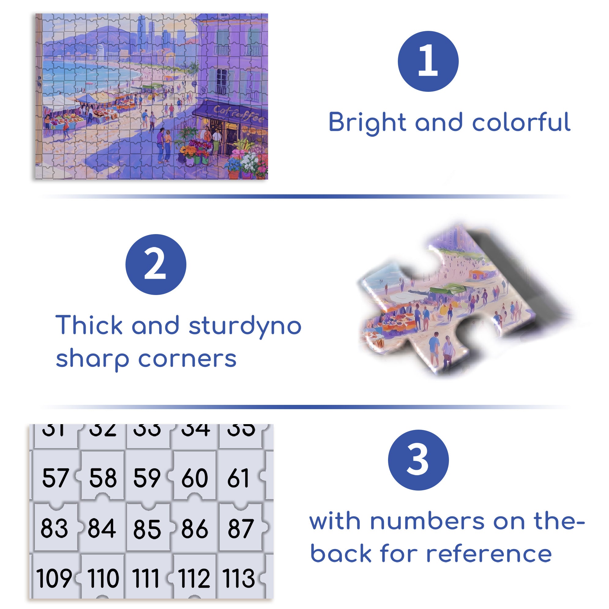 Beach Walk 500pcs/1000pcs Jigsaw Puzzle, Scratch-Resistant, Interactive Family Game & Brain-Boosting DIY Decor, Perfect for Halloween, Christmas & New Year Gifts, Family Puzzle Game