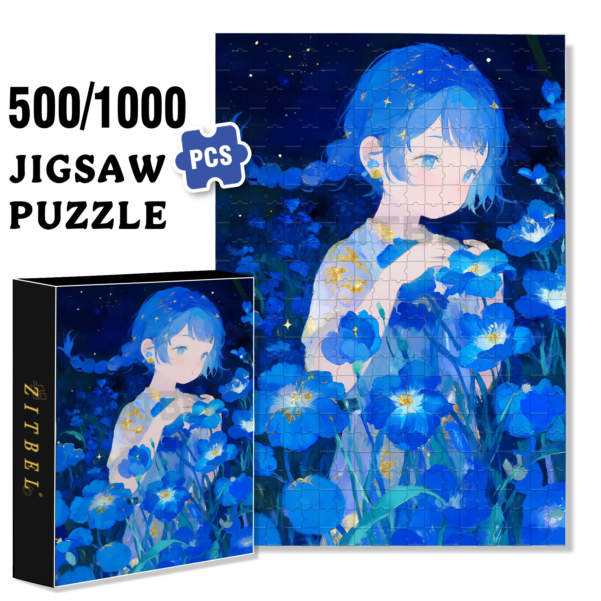 Being Alone 500pcs/1000pcs Jigsaw Puzzle, Scratch-Resistant, Interactive Family Game & Brain-Boosting DIY Decor, Perfect for Halloween, Christmas & New Year Gifts, Family Puzzle Game