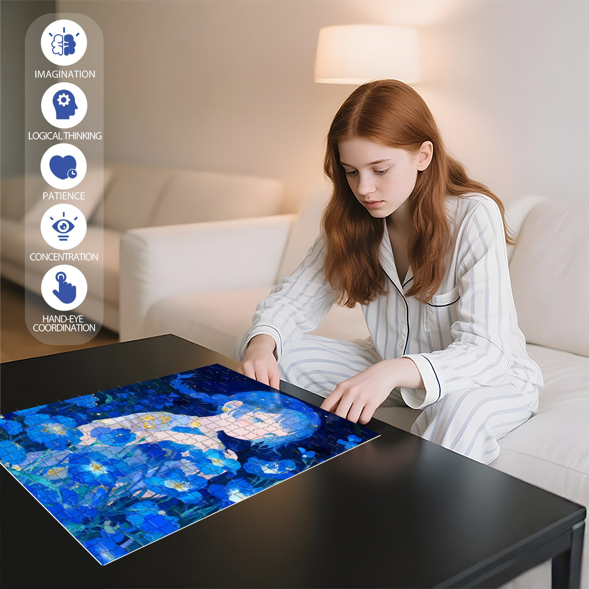 Being Alone 500pcs/1000pcs Jigsaw Puzzle, Scratch-Resistant, Interactive Family Game & Brain-Boosting DIY Decor, Perfect for Halloween, Christmas & New Year Gifts, Family Puzzle Game