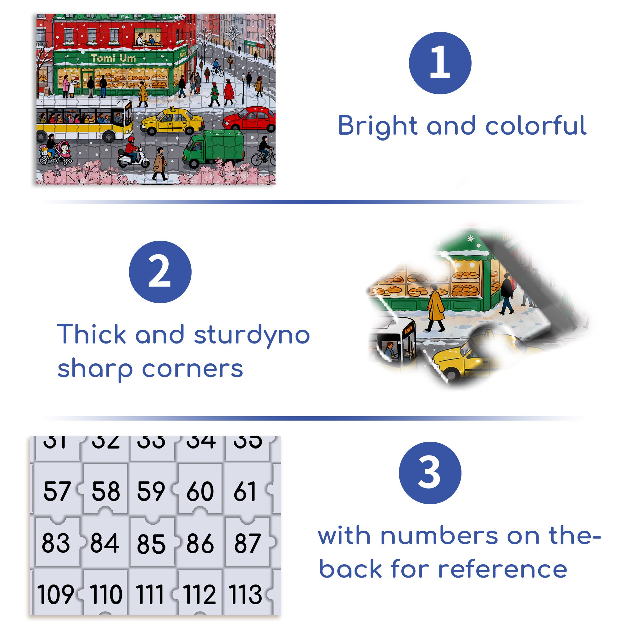 Bustling Traffic 500pcs/1000pcs Jigsaw Puzzle, Scratch-Resistant, Interactive Family Game & Brain-Boosting DIY Decor, Perfect for Halloween, Christmas & New Year Gifts, Family Puzzle Game