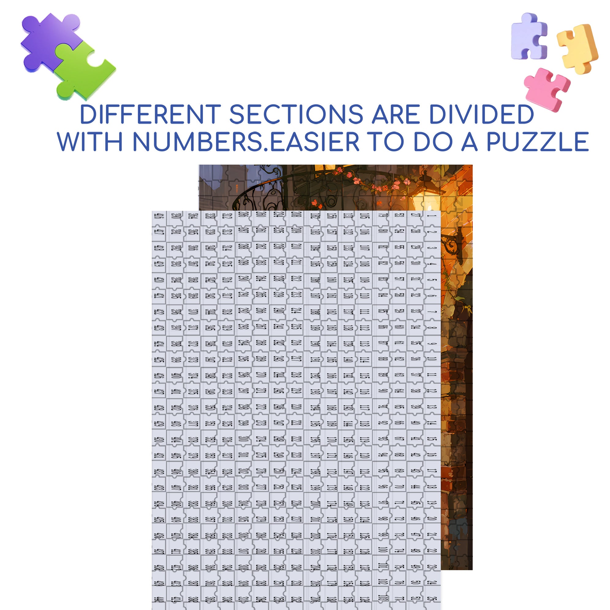 Glass Display Case 500pcs/1000pcs Jigsaw Puzzle, Scratch-Resistant, Interactive Family Game & Brain-Boosting DIY Decor, Perfect for Halloween, Christmas & New Year Gifts, Family Puzzle Game
